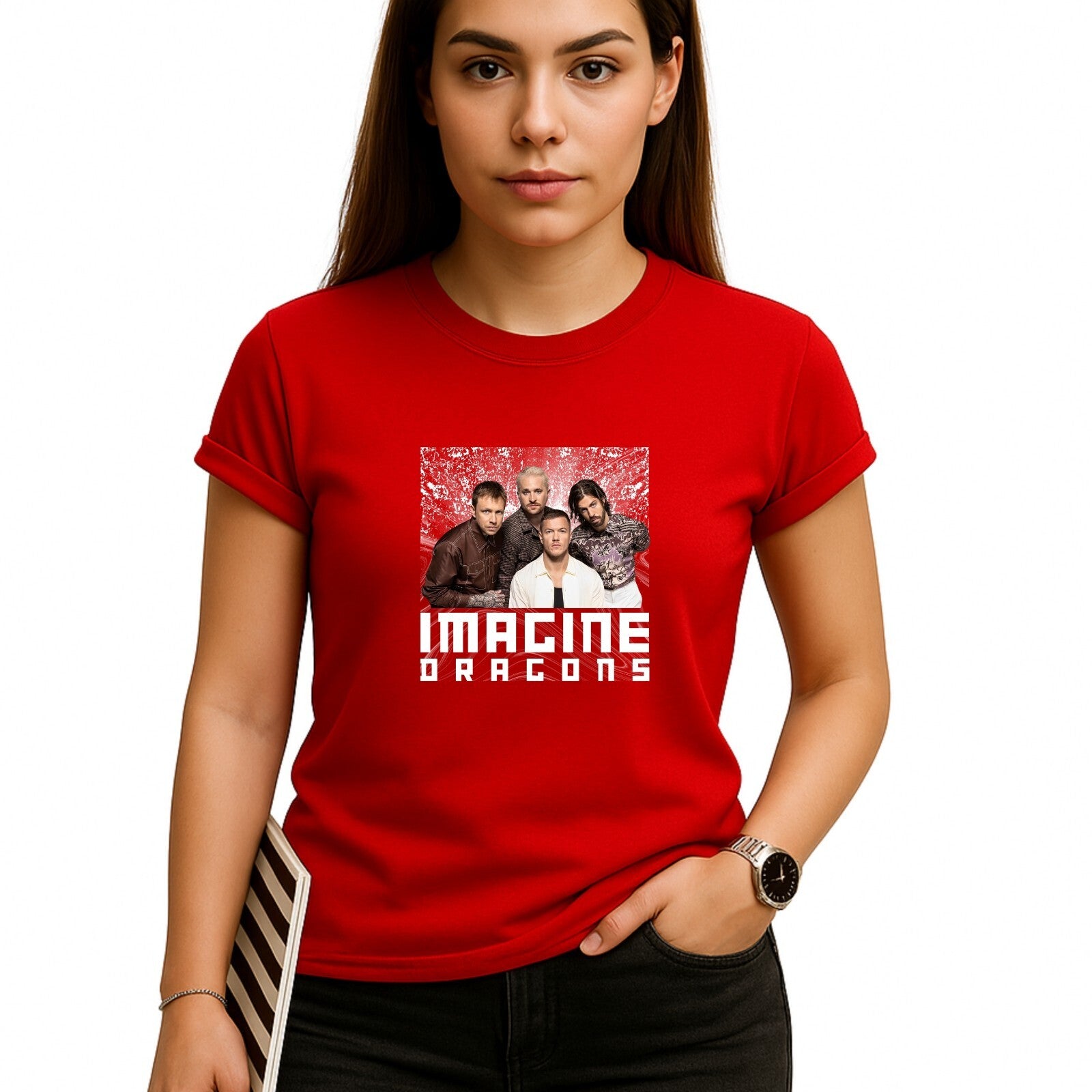 Colourful Pop Rock Concert T-Shirt Design A product view 5
