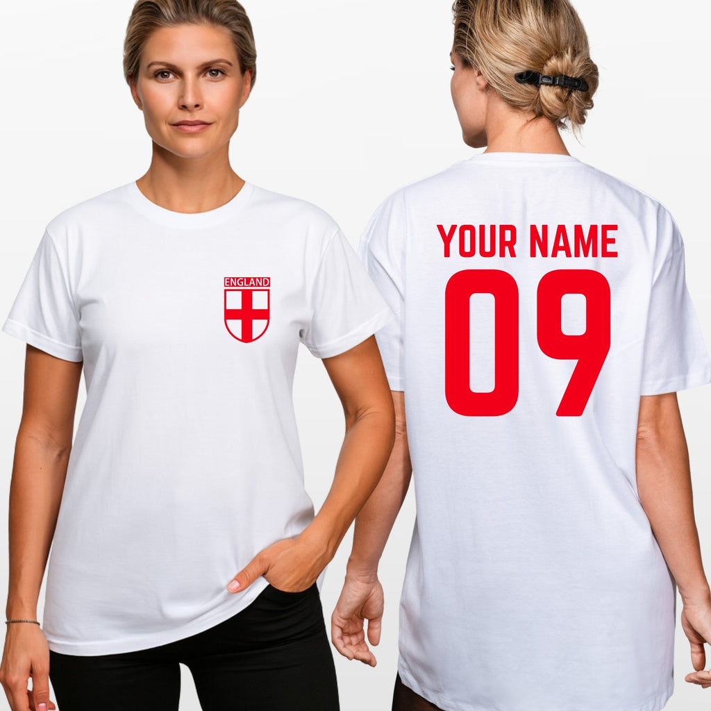 Personalised England Football T Shirt World Cup 2026 Kids Unisex Tee