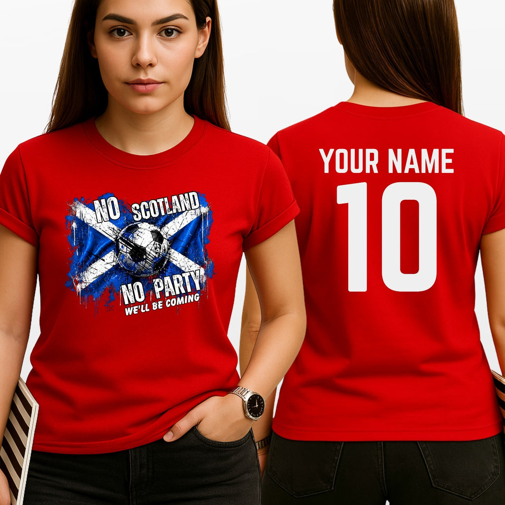 No Scotland No Party Football 2026 Adult T Shirt Soccer Fan Tee Top