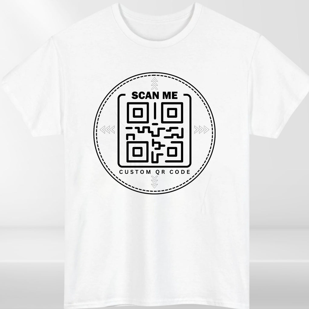 Personalised QR Code Scan Me T-Shirt Custom Interactive Social Media Link Top