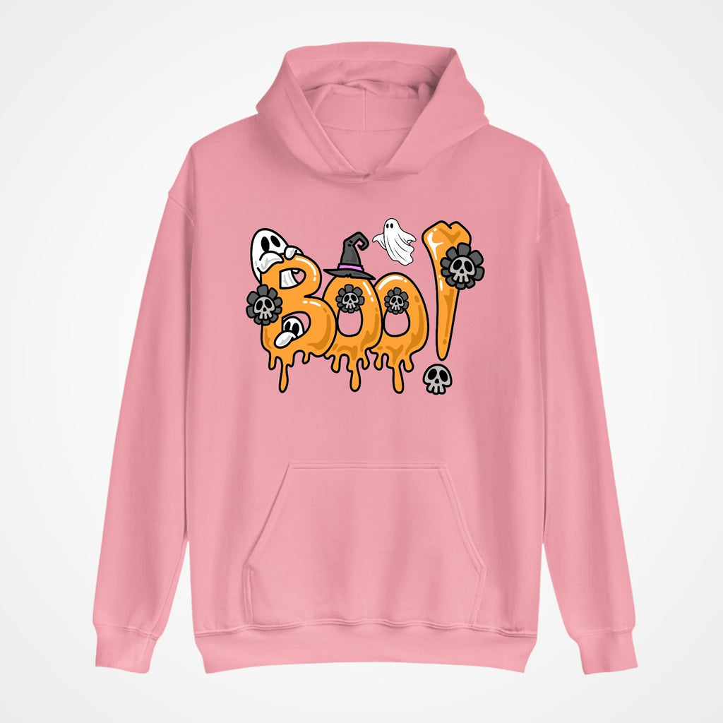 BOO! Halloween Hoodie | Funny Ghost & Skull Design | Spooky Unisex Sweatshirt |