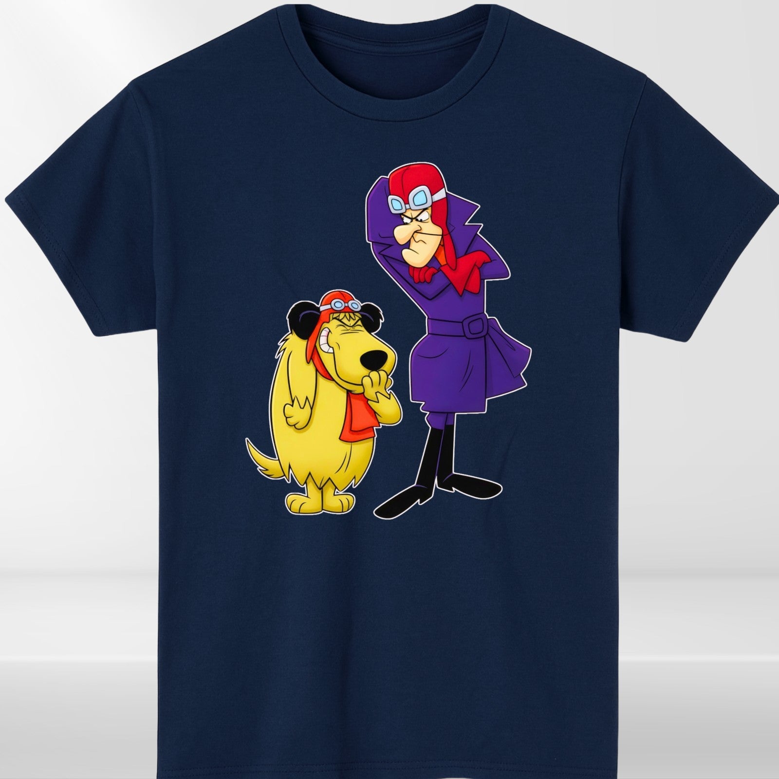 Wacky Races Dastardly And Muttley Retro T-Shirt Shirt Cartoon Hero Mens Clothing