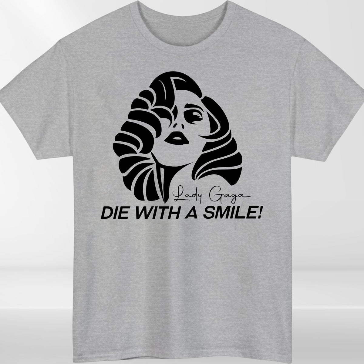 Die With a Simle Abstract Face Pop T-Shirt product view 3