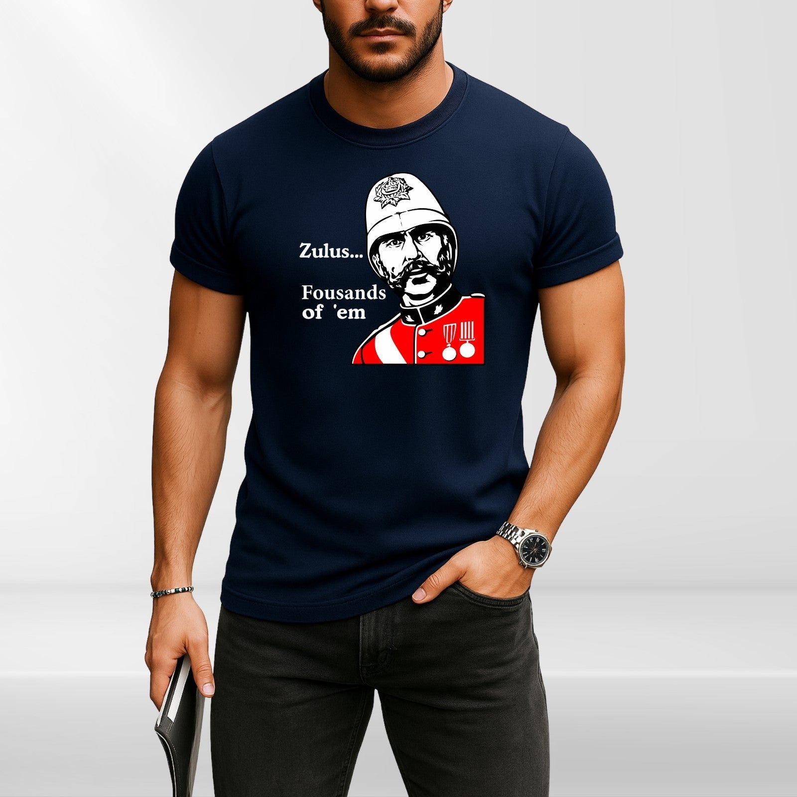Zulus Fousands of 'Em T-Shirt, Funny Retro War Movie Quote t shirt, Unisex tee