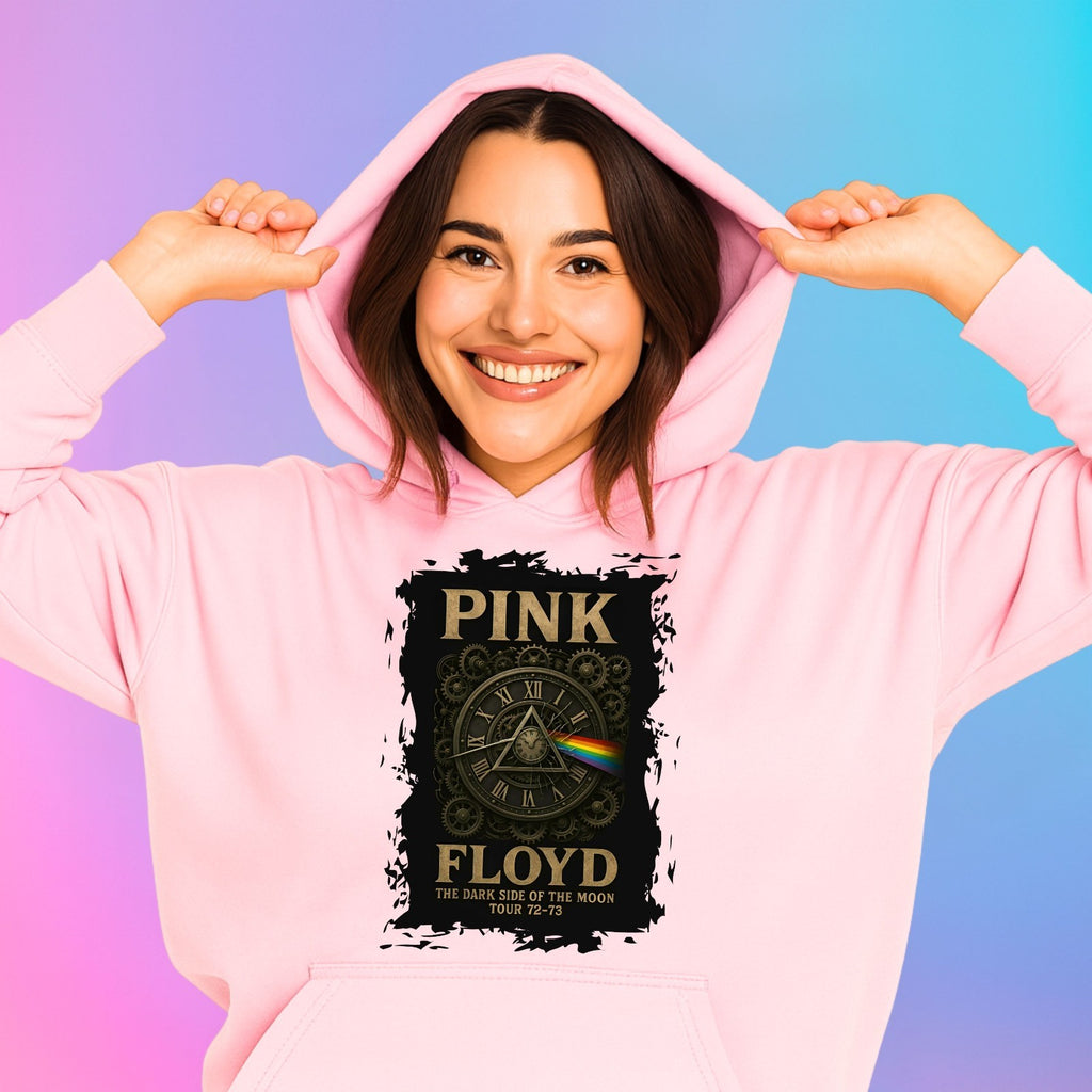 Vintage Psych Hoodie | Dark Side Of The Moon Band Hoodie | Music Gift Top 3Y–4XL