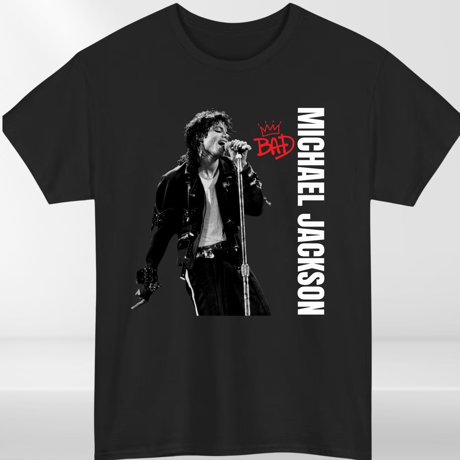 Michael Jackson Bad Album T-Shirt Pop King Graphic Unisex Tee