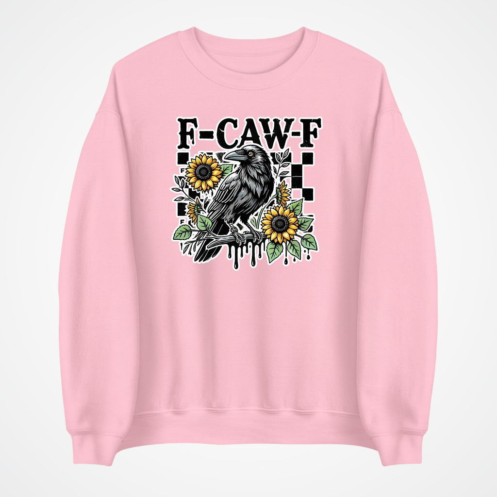 F-CAW-F Sarcastic Chicken Sweatshirt Printed Funny Gothic Gift Crew Neck Jumper