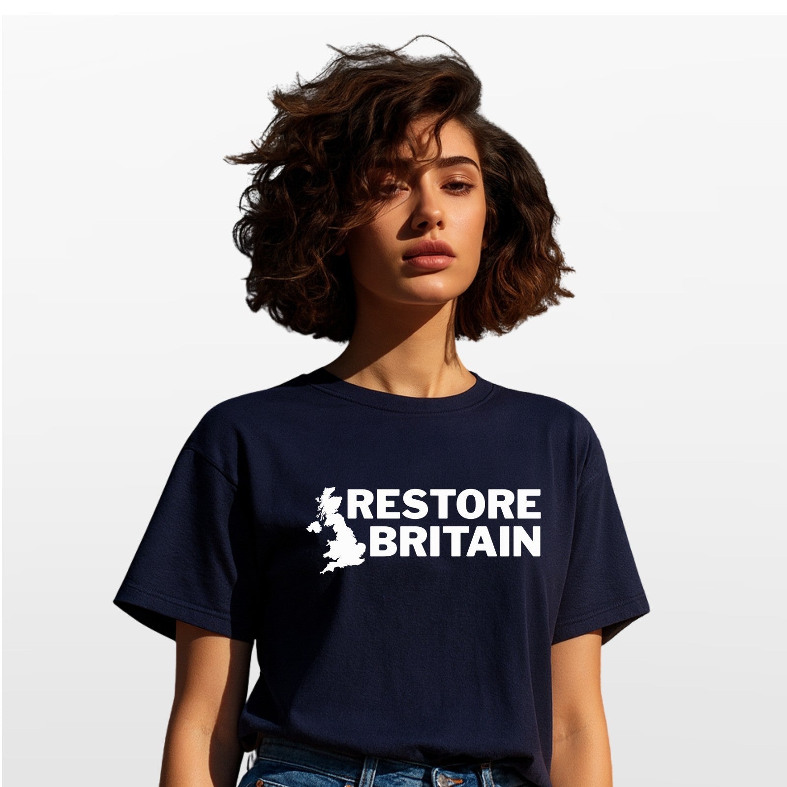 Restore Britain T Shirt Rupert Lowe Politics Patriot British Anti Labour Top Tee