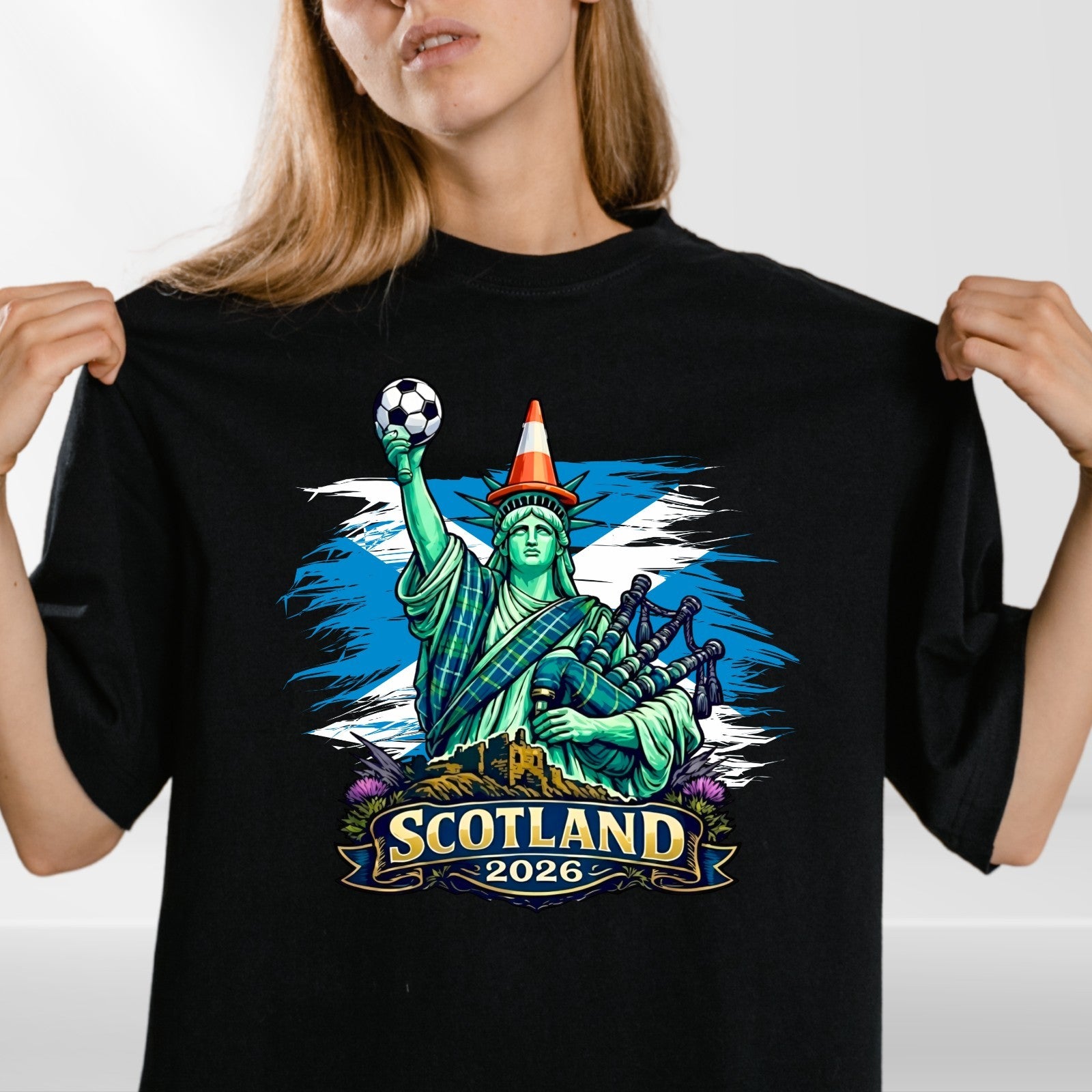 Scotland Football World cup Liberty Cone T shirt 2026 Unisex Kids Gift Tee