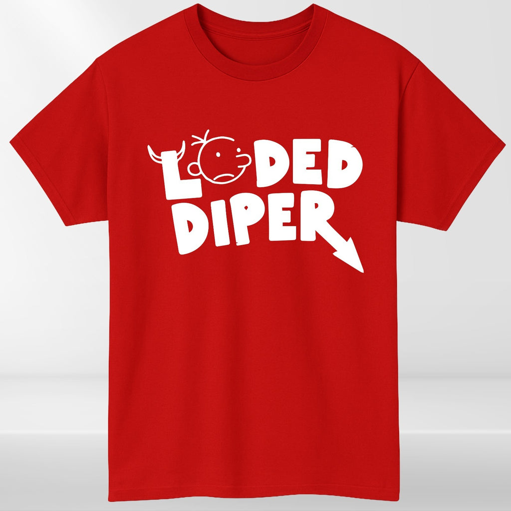 Loded Diper T Shirt Diary Of A Wimpy Kid Book Day Costume Kids Boys Gift Xmas