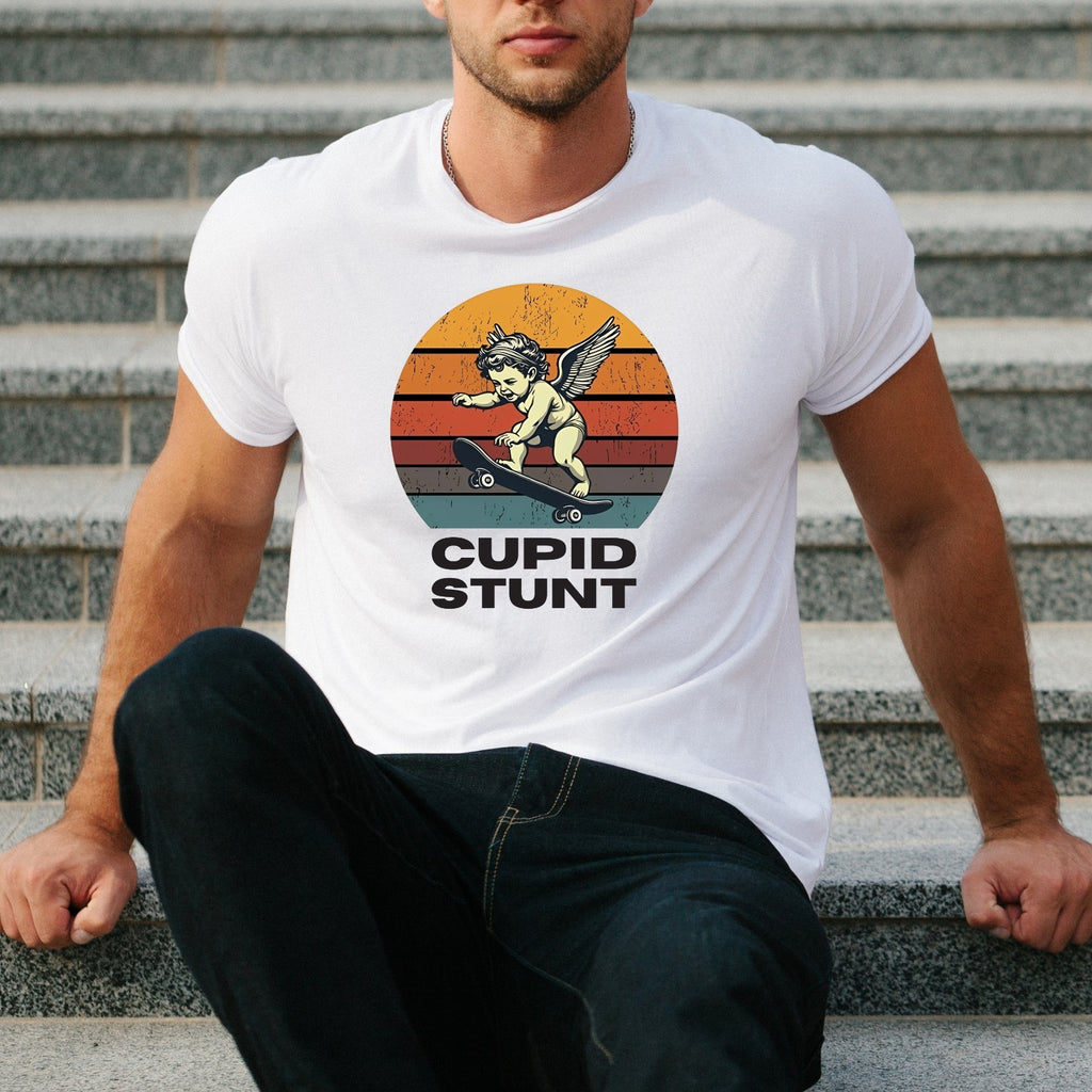Cupid Stunt Funny Joke T Shirt Sarcastic Humour Unisex Party Gift Tee Top