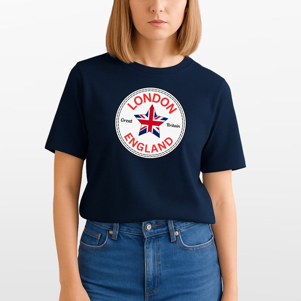 London England T shirt Union Jack Converse Printed Adult Souvenir Unisex Tees