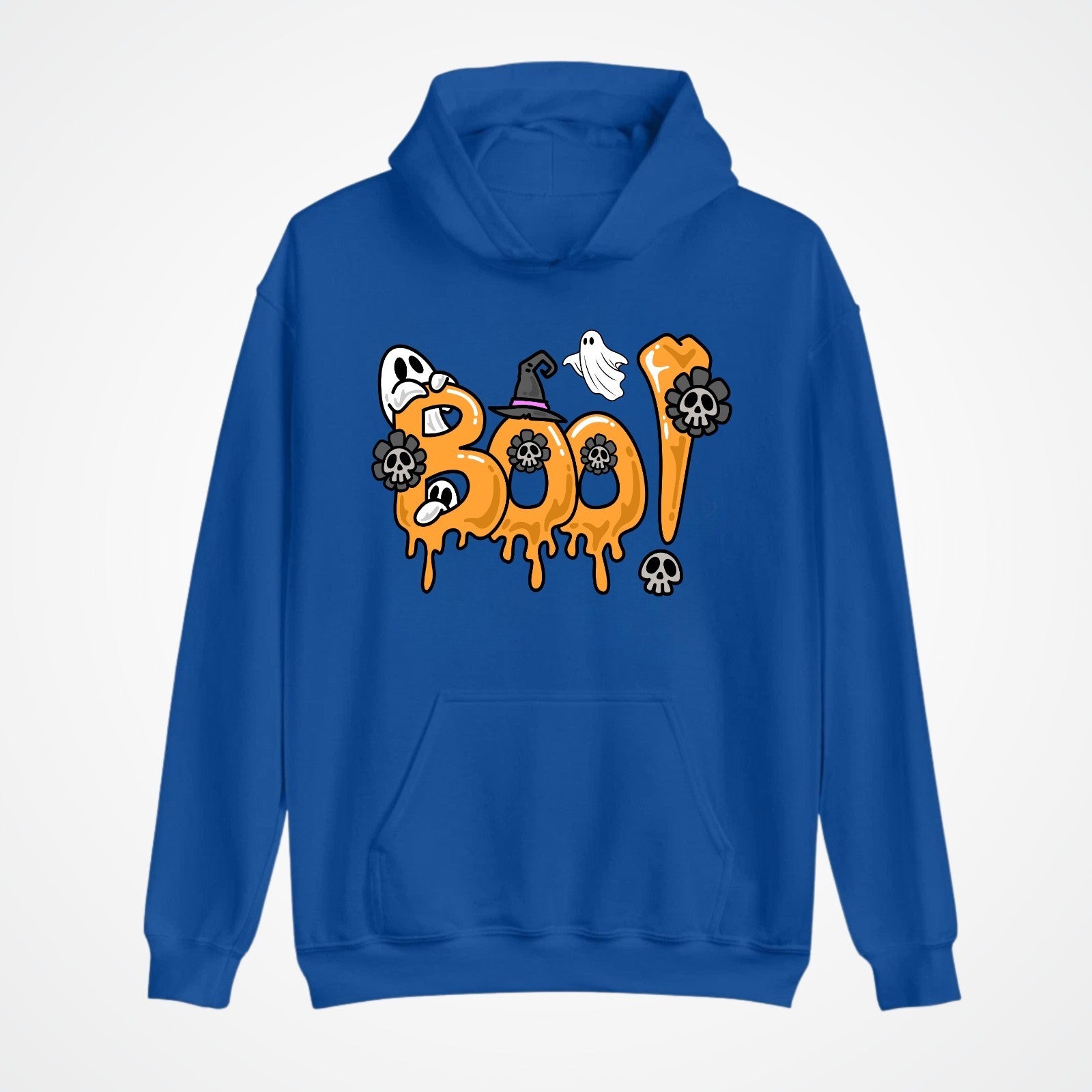 BOO! Halloween Hoodie | Funny Ghost & Skull Design | Spooky Unisex Sweatshirt |
