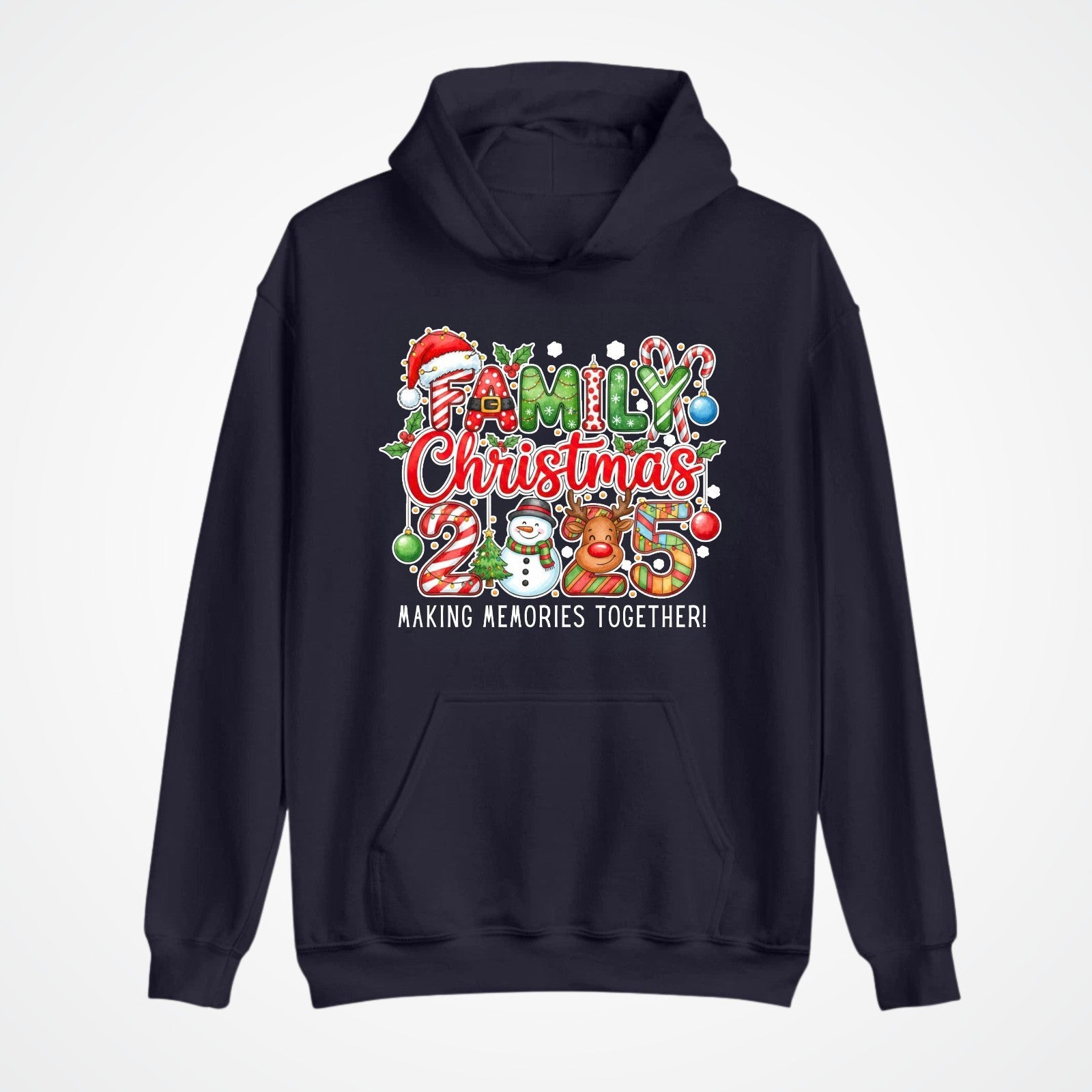 Family Christmas 2025 Hoodie | Matching Xmas Hoodie | Snowman & Reindeer Gift |