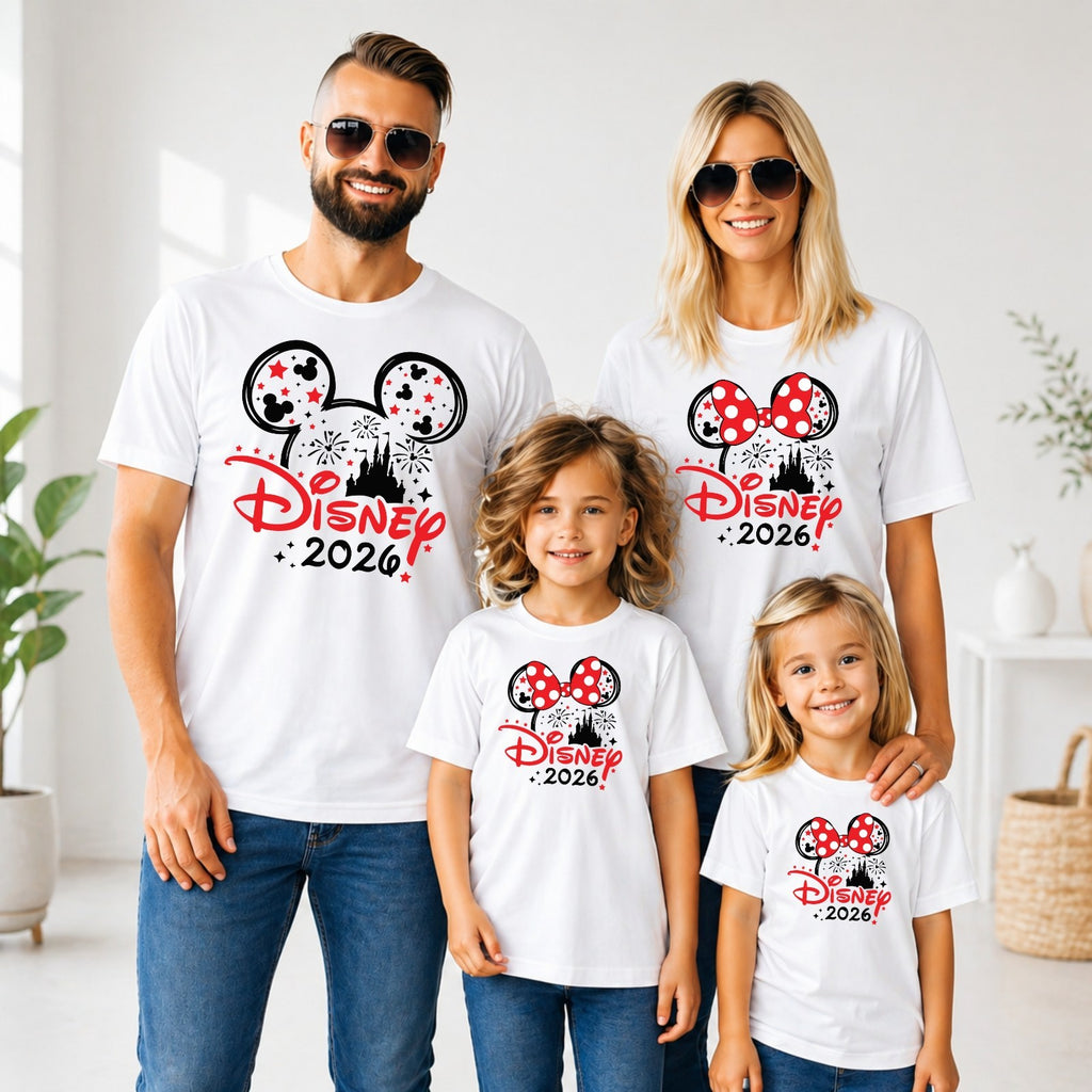Disney Trip 2026 Family Matching Minnie T Shirt Disneyland Holiday T-Shirt Gift
