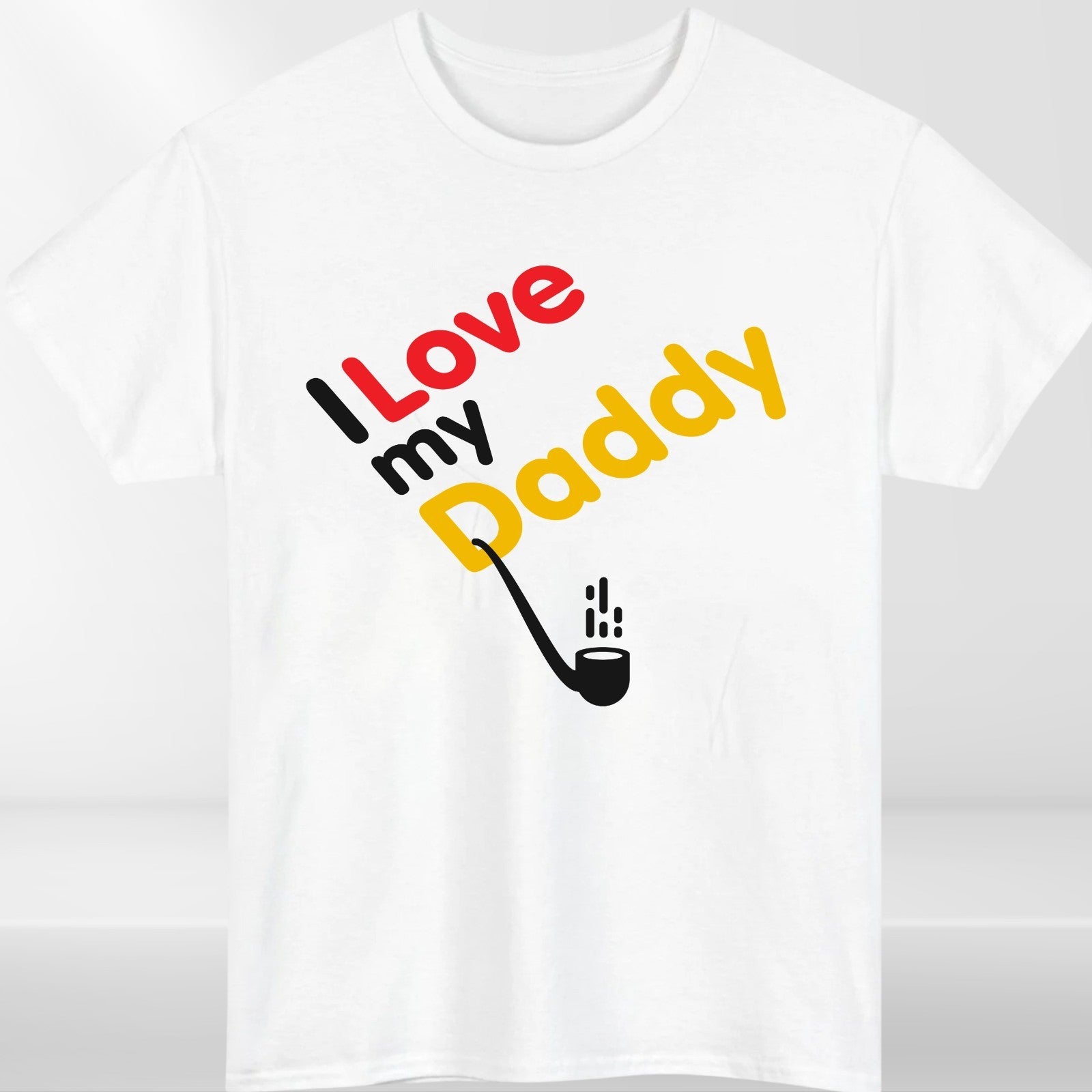 I Love My Daddy T-Shirt Funny Fathers Day Gift Kids Baby Dad Tee Cute Family Top