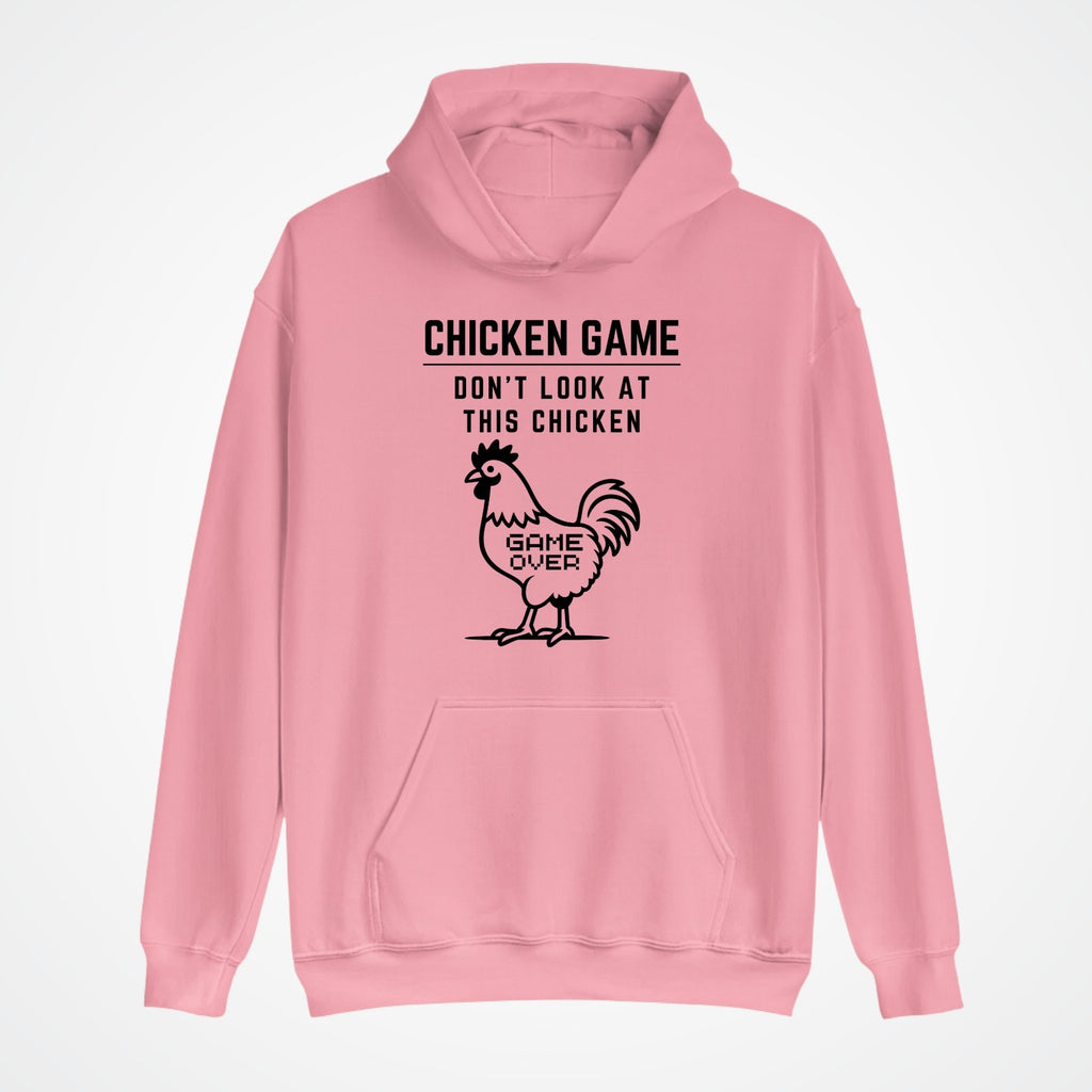 CHICKEN GAME HOODIE Dont Look Game Over Funny Novelty Hooded Jumper