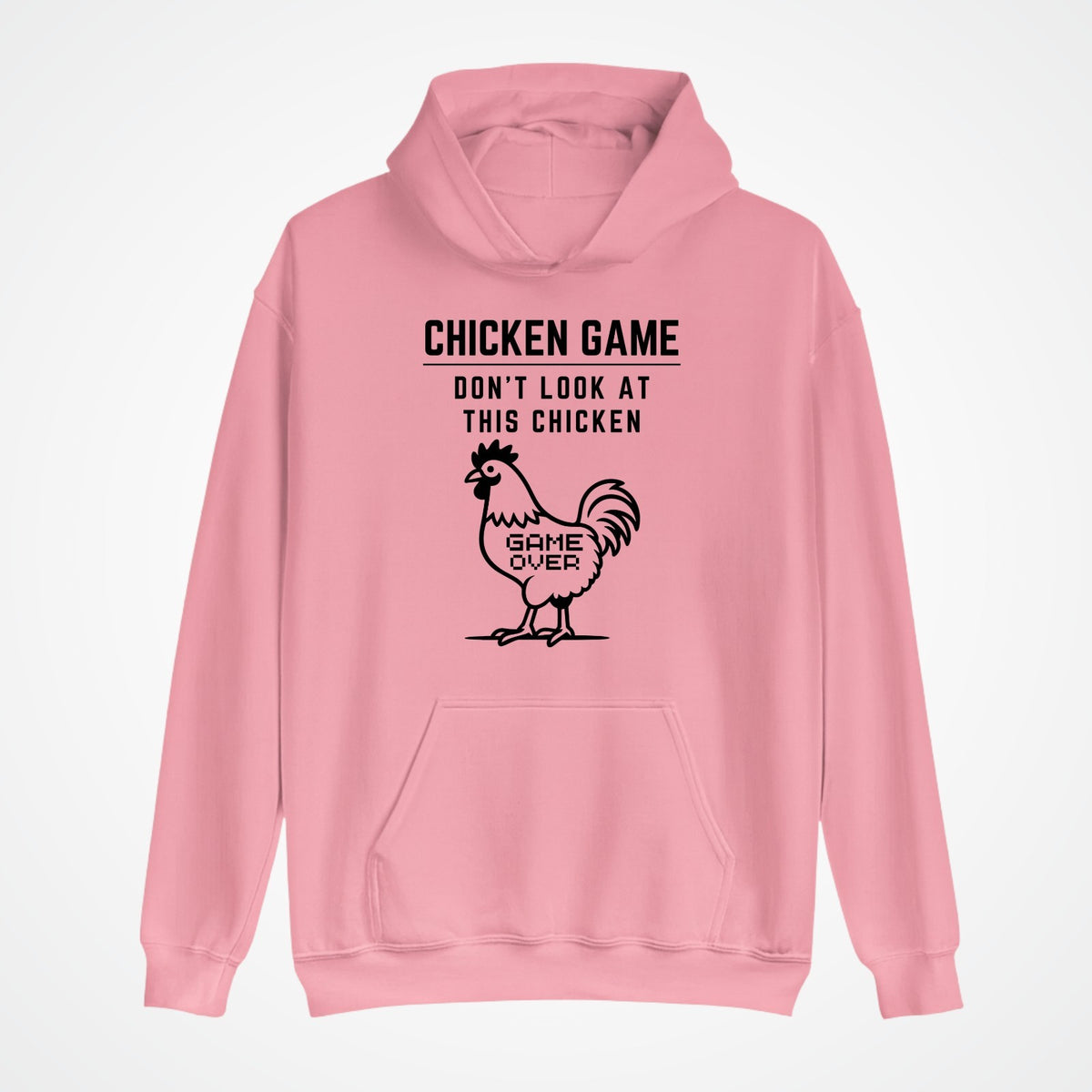 CHICKEN GAME HOODIE Dont Look Game Over Funny Novelty Hooded Jumper