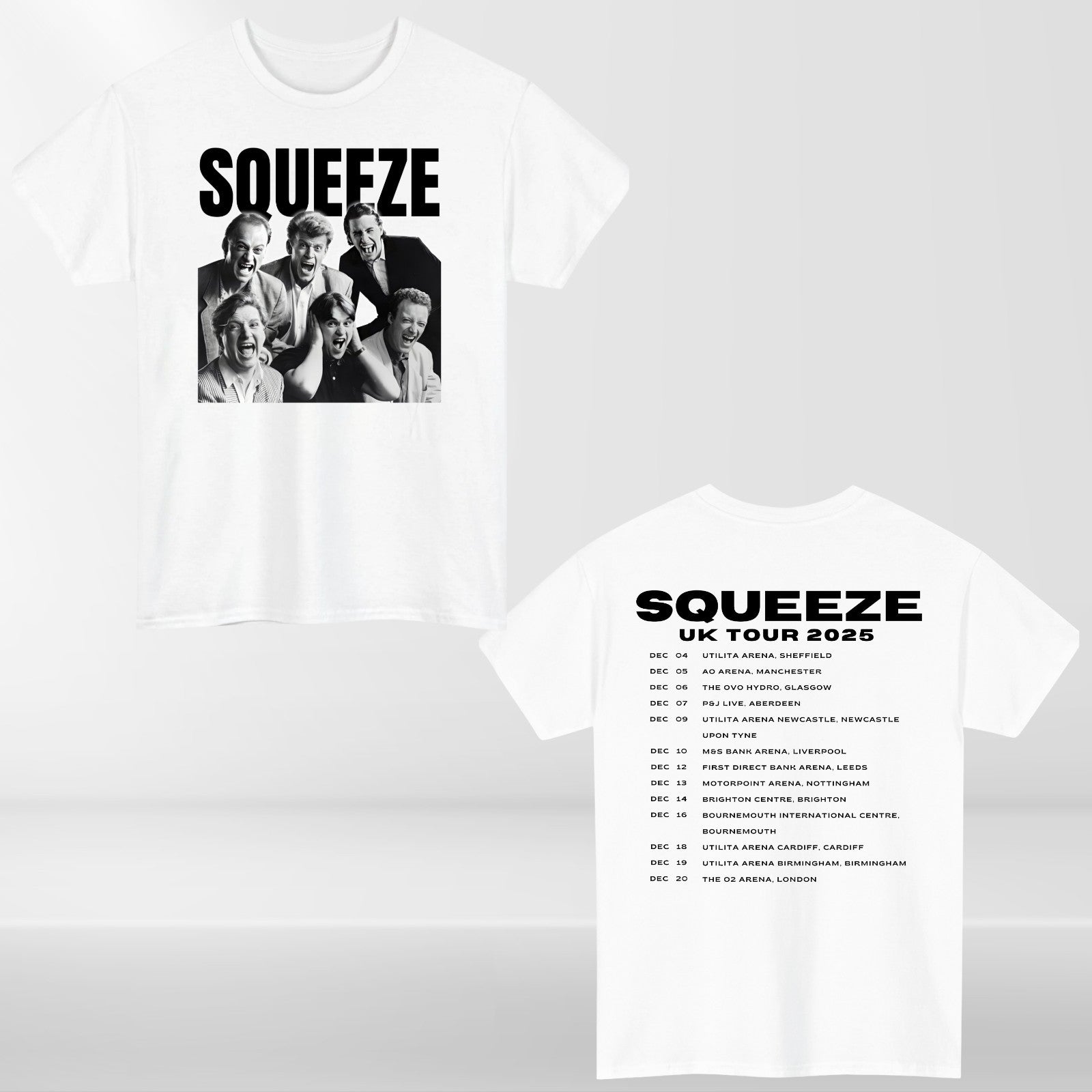 Squeezers UK Tour 2025 T Shirt | Retro Band Tour Tee | Music Fans Gift 3Y–4XL