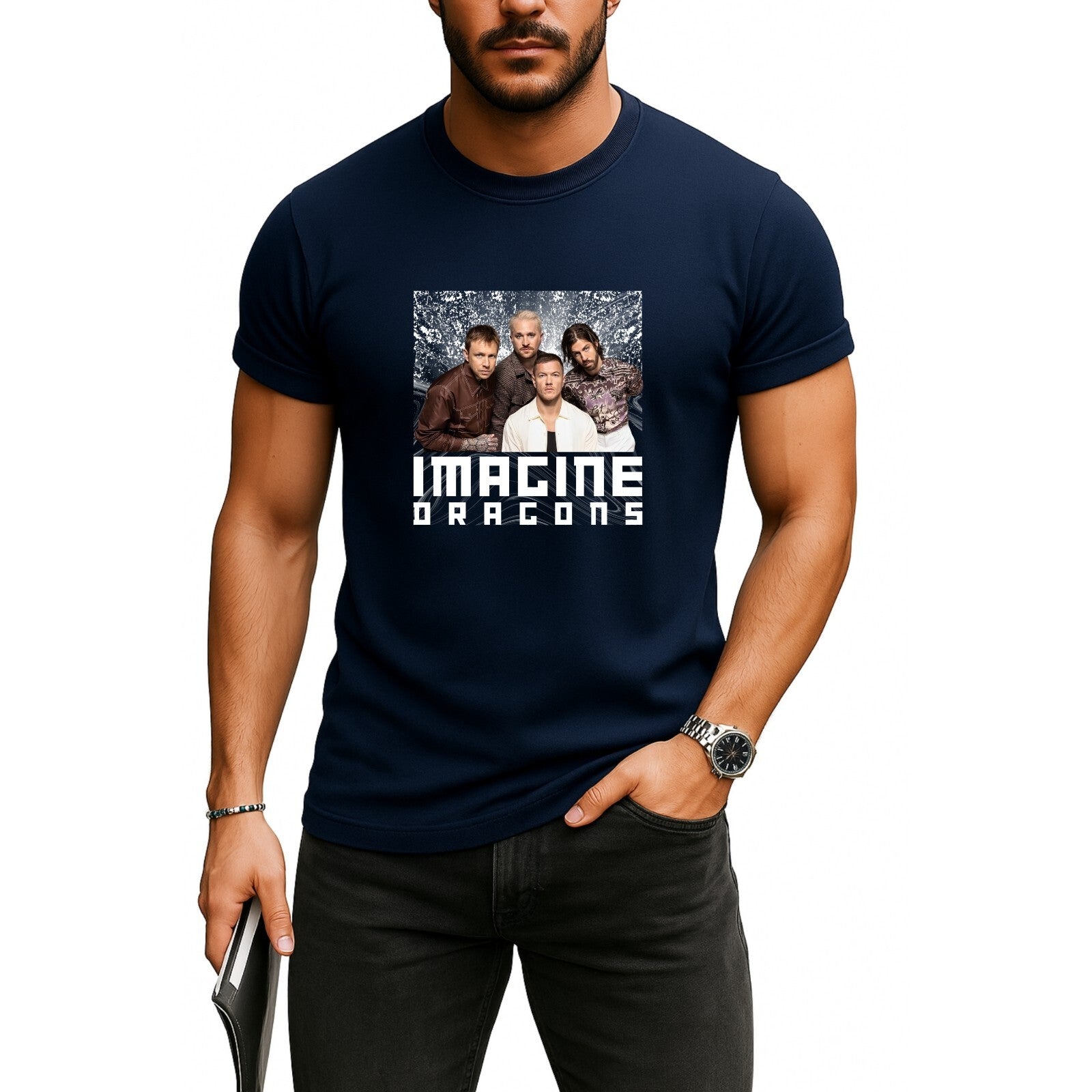 Colourful Pop Rock Concert T-Shirt Design A product view 4