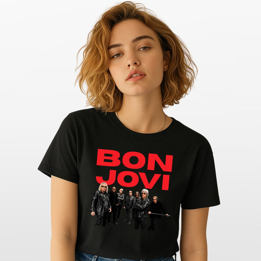 Bon Jovi Inspired T-Shirt Band Merch Heart Unisex Tee Tour Rock Top