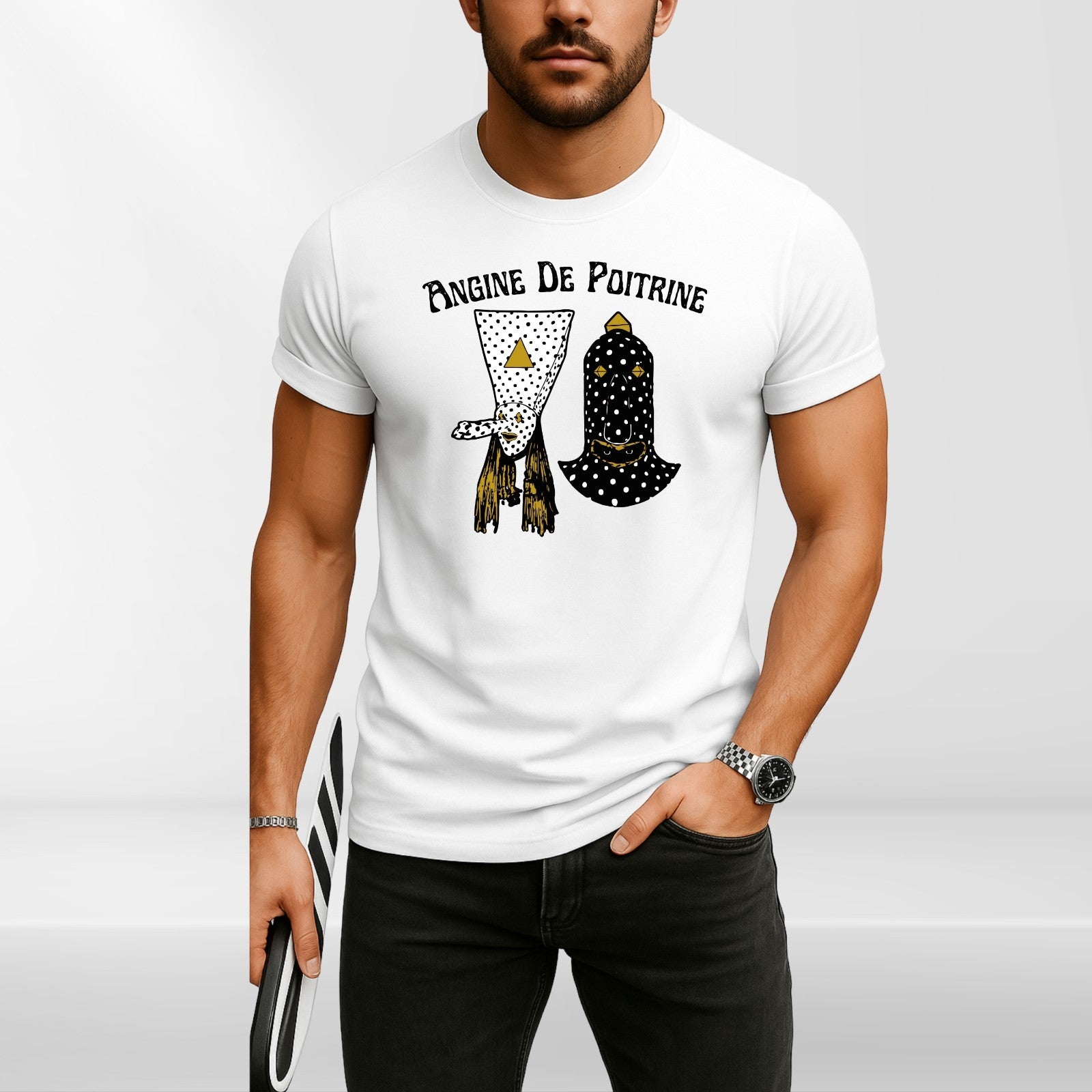 Angine De Poitrine Music Band Unisex T-Shirt, Music Lover Unisex Band Tee Top