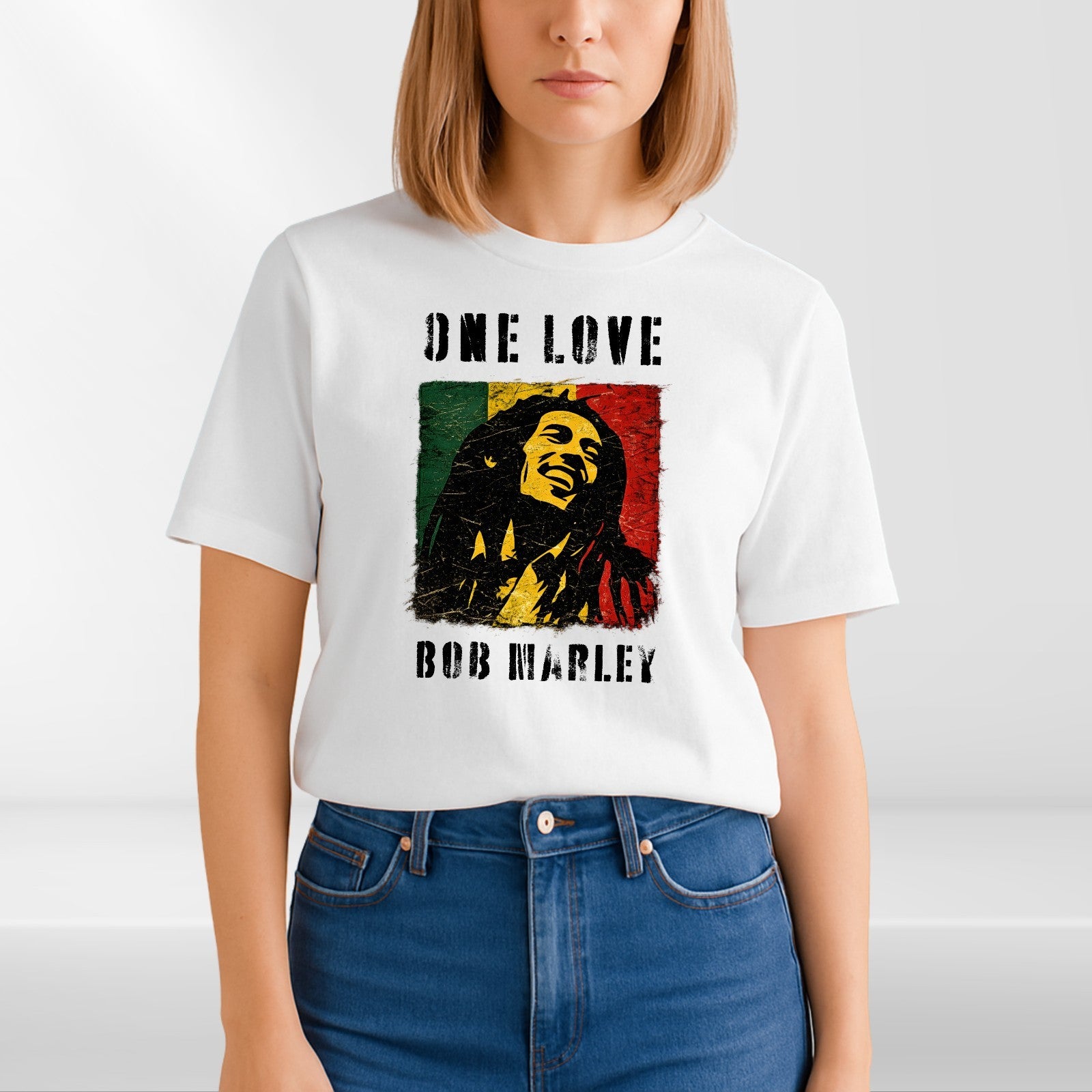One Love Reggae Music T-Shirt Jamaican Pride Inspired Graphic Unisex Casual Tee