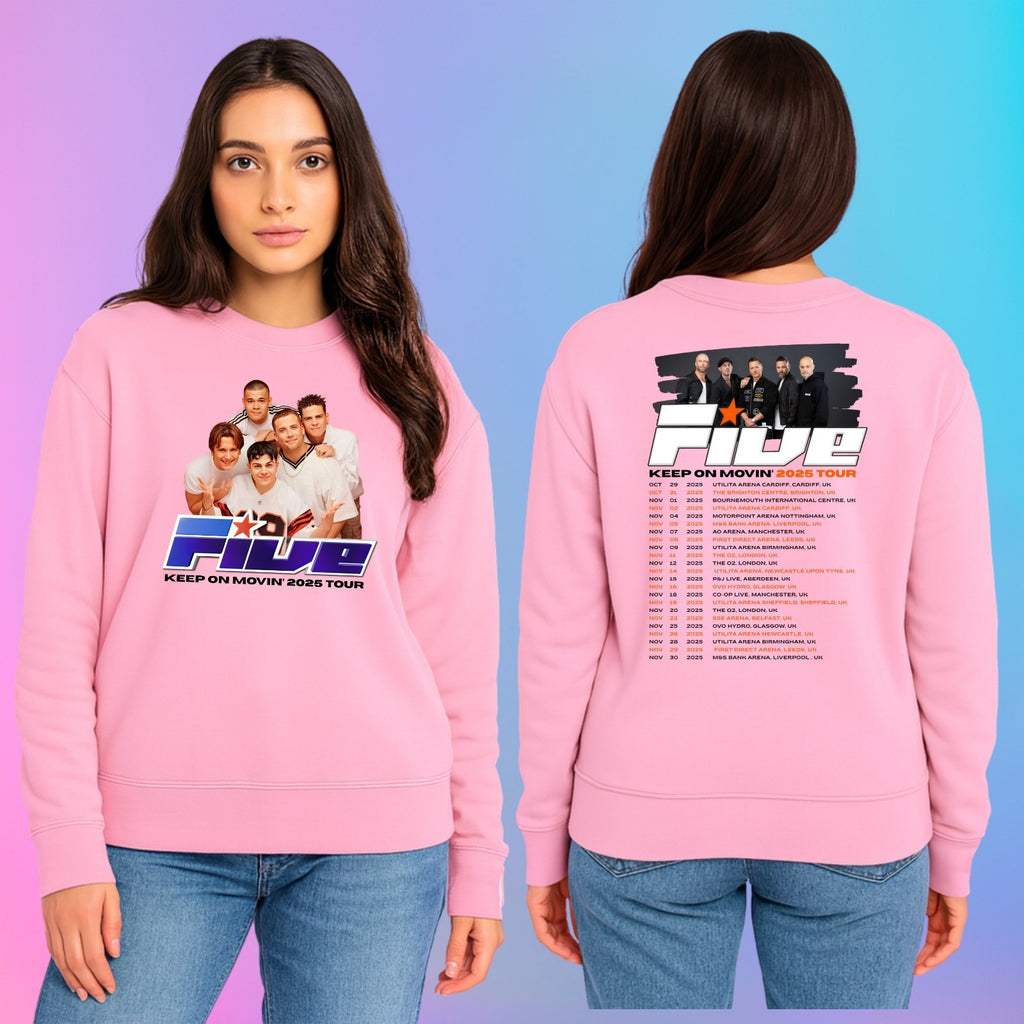 Vintage FIVE Boyband Sweatshirt: 90s Keep On Moving Tour Jumper Top