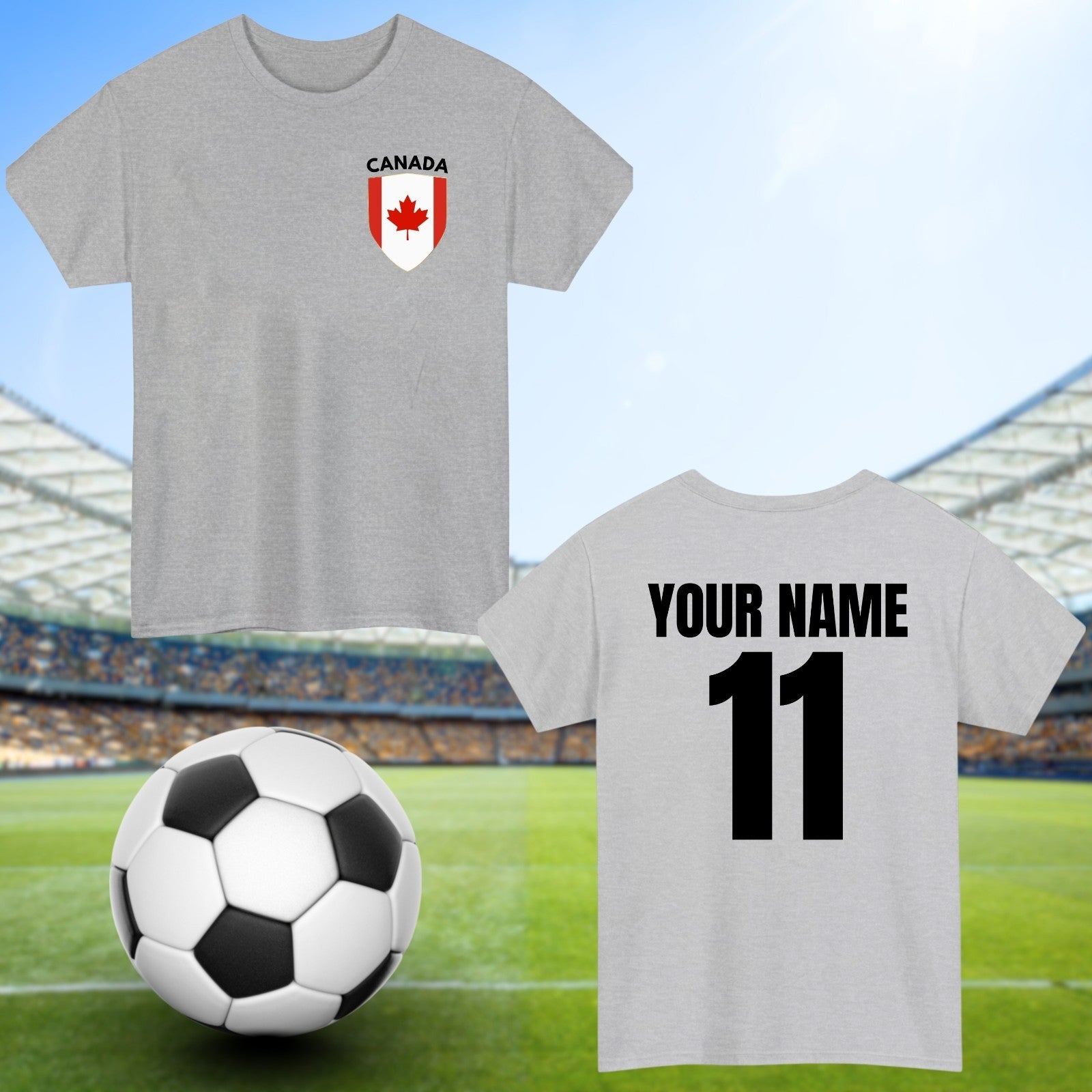 Personalised Canada Football T-Shirt Custom Name And Number Sports Lover To
