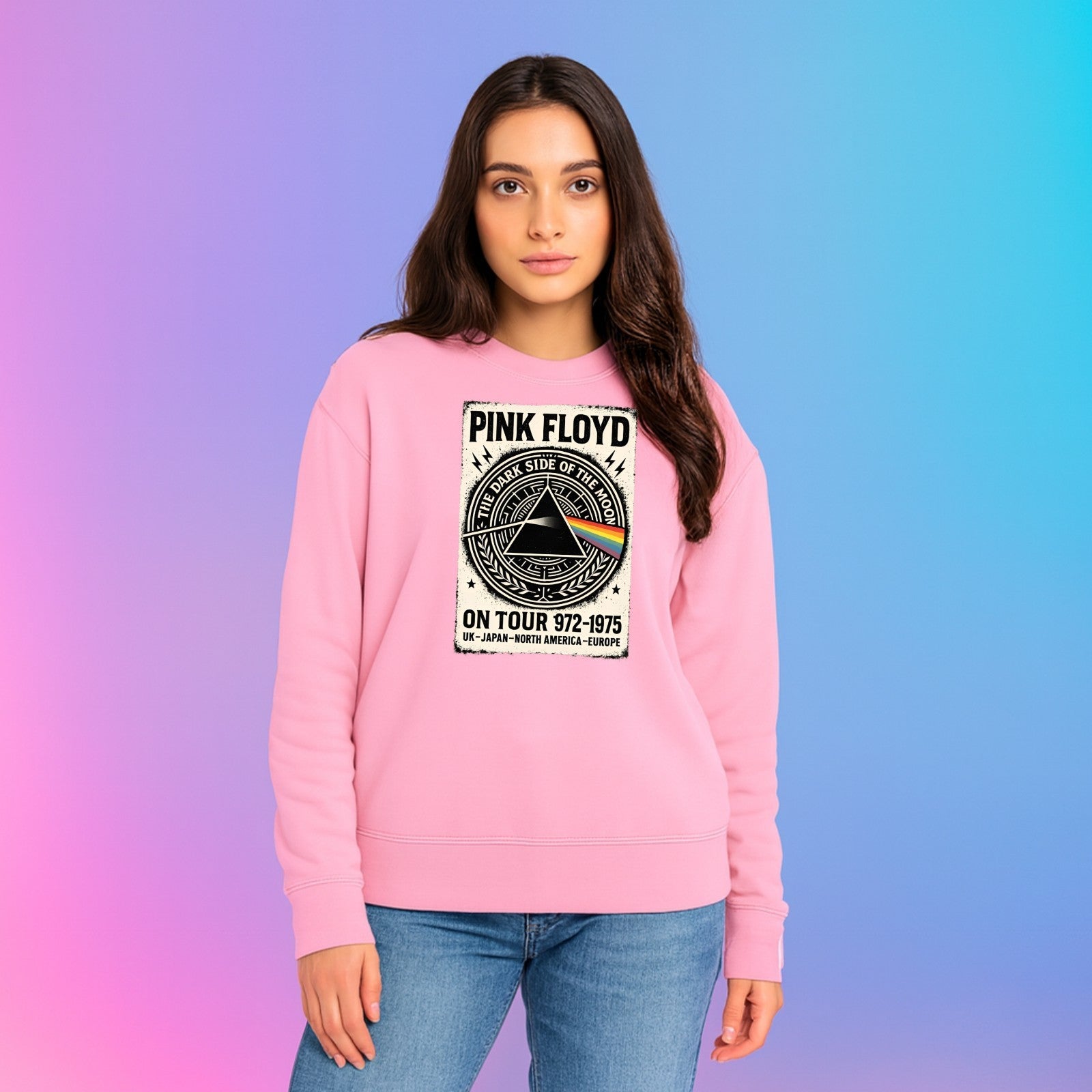 Pink Floyd Dark Side Of The Moon Jumper | Vintage Rock Sweatshirt | Unisex 4XL