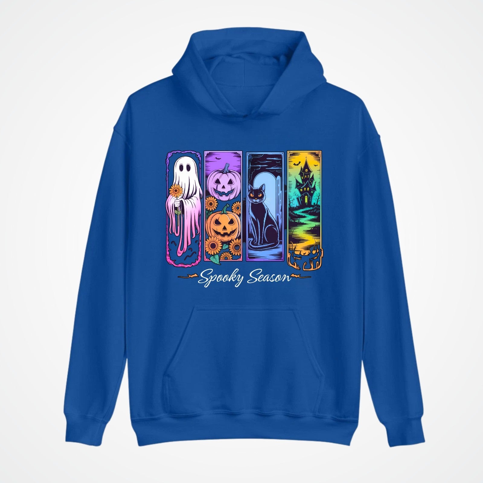 Spooky Season Hoodie | Halloween Ghost & Pumpkin Design | Cute Spooky Sweatshirt