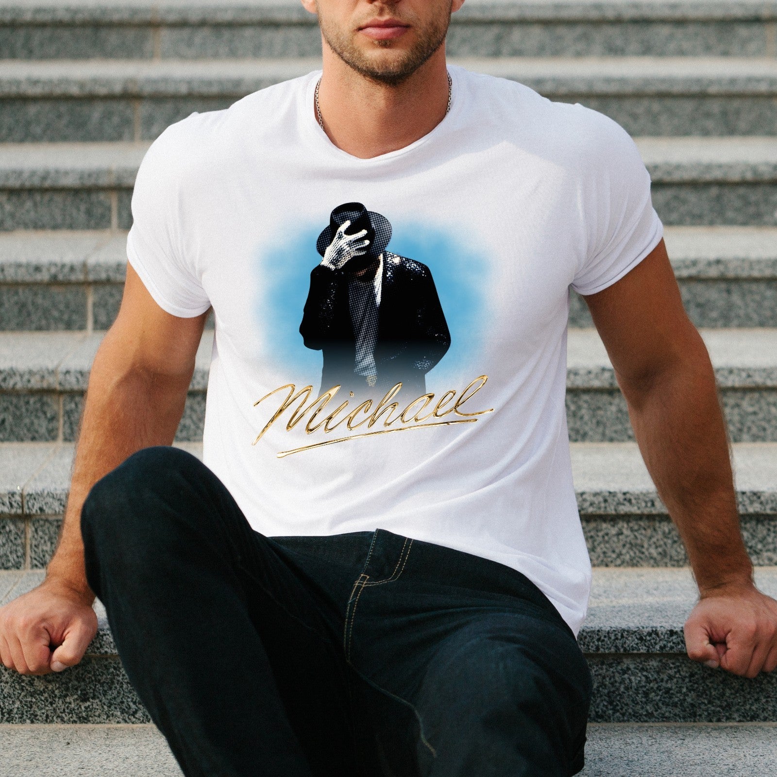 Michael Jackson T Shirt Moonwalk King Pop Dance Graphic Unisex Tee