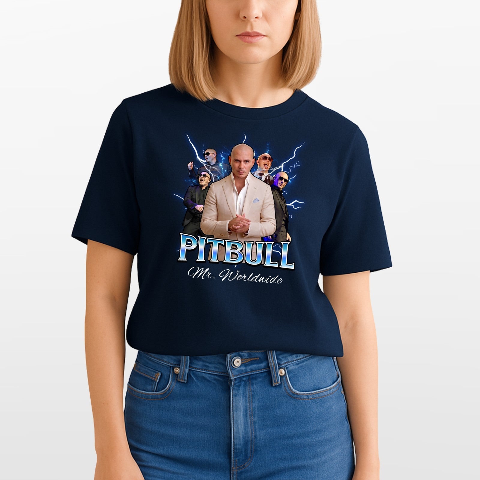 Retro Mr Worldwide Inspired Adults T Shirt Vintage Music Fun Tee Top