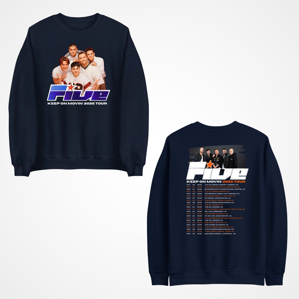 Vintage FIVE Boyband Sweatshirt: 90s Keep On Moving Tour Jumper Top