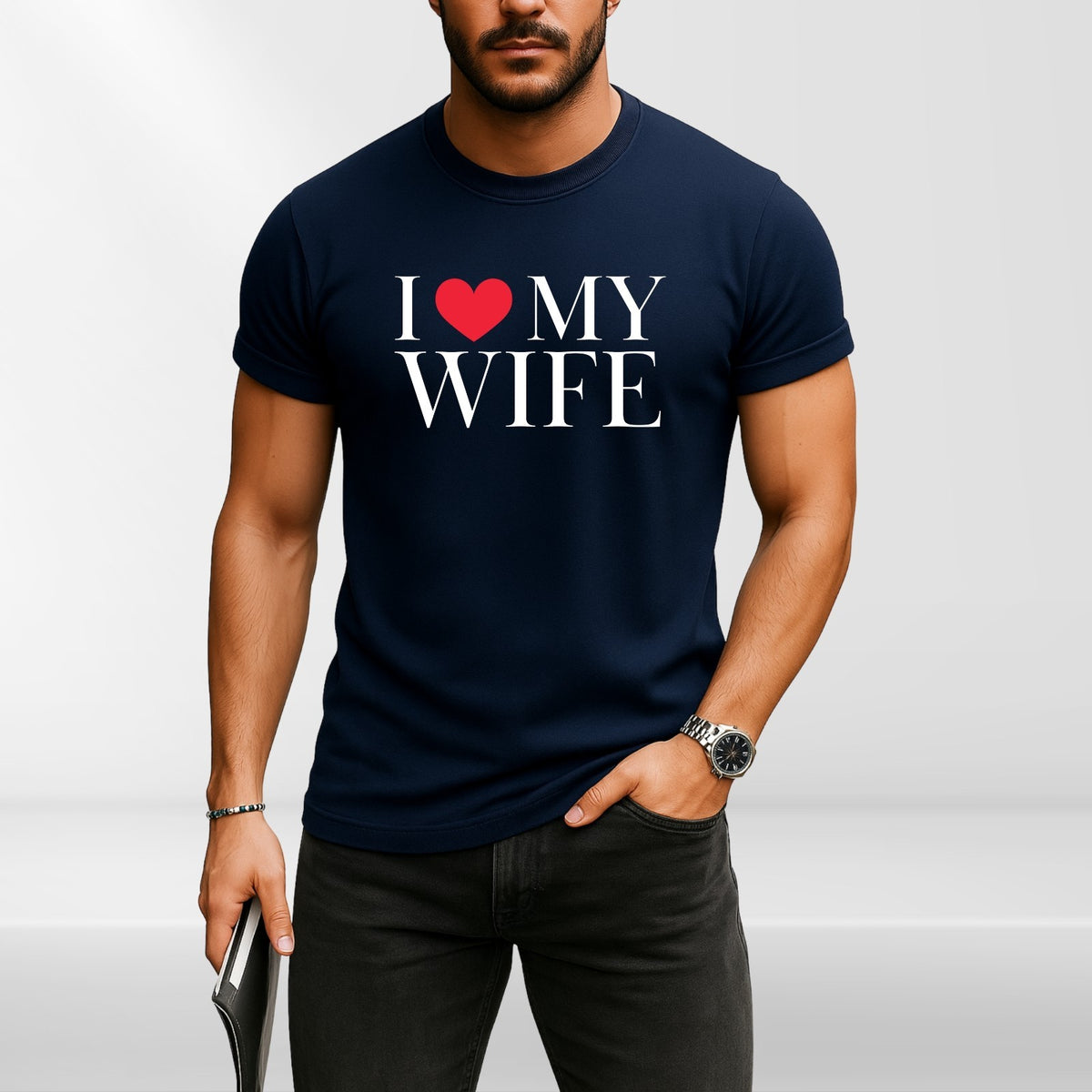 I Love My Girlfriend Joke Birthday T-Shirt product view 4