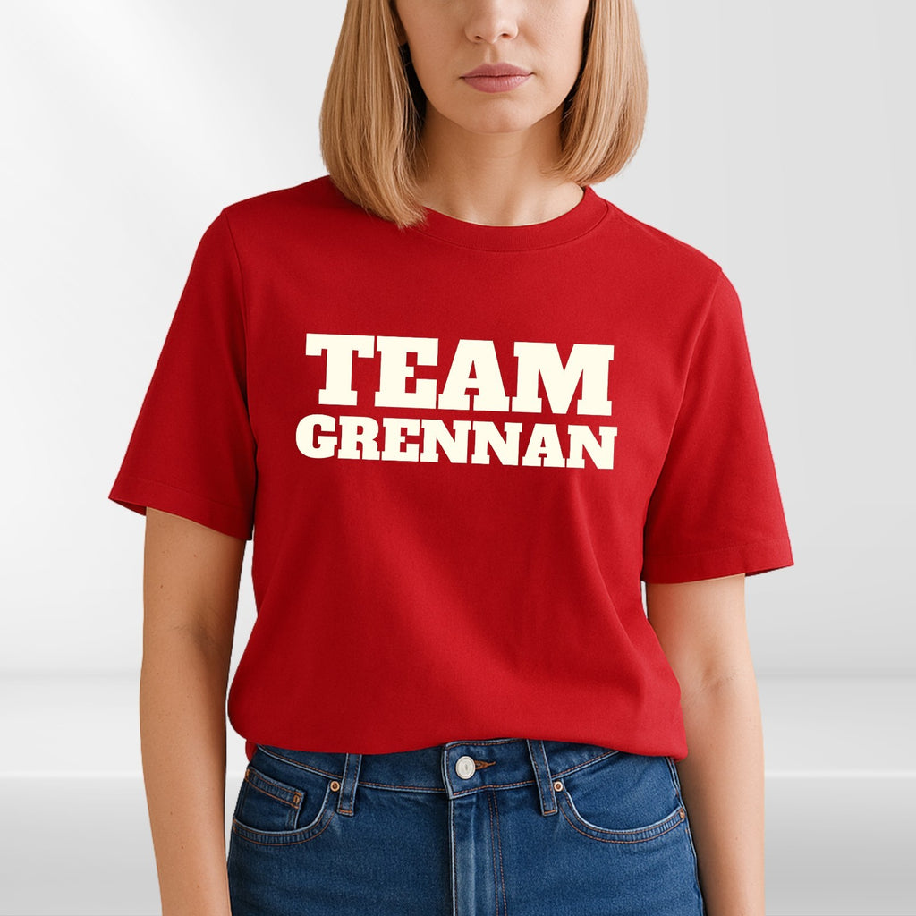 Personalised Team T-Shirt Custom Surname Name Unisex Hen Stag Group Tee