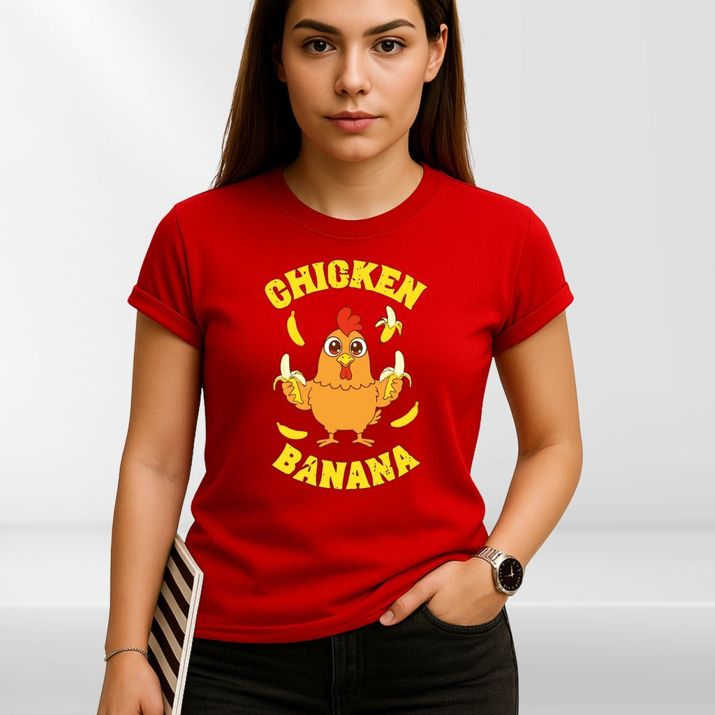 Chicken Banana T Shirt | Funny Chicken Meme Tee | Cute Cartoon Gift | Kids to 4X