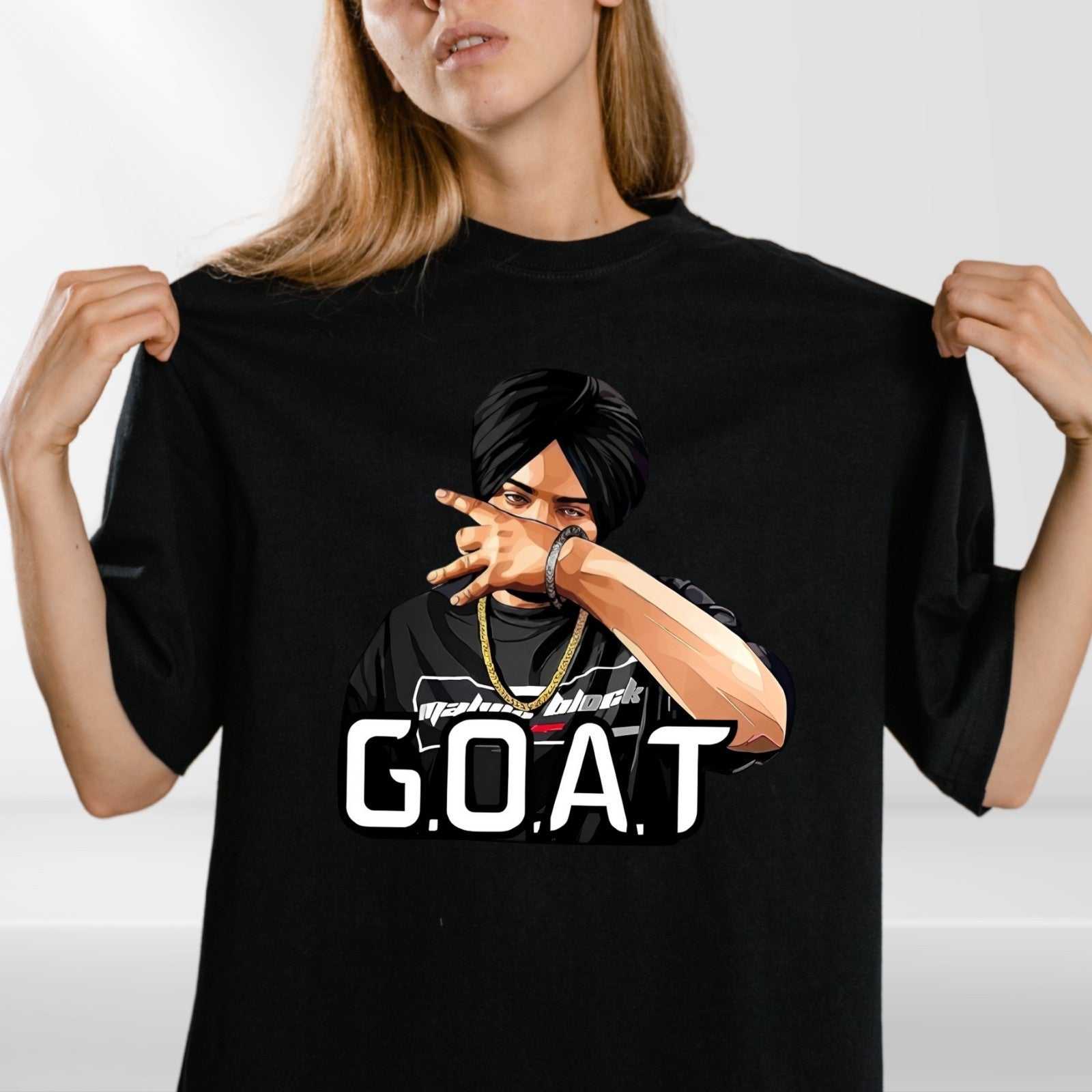 Popular! Sidhu Moose Wala Goat Indian Music Graphic Retro T-Shirt