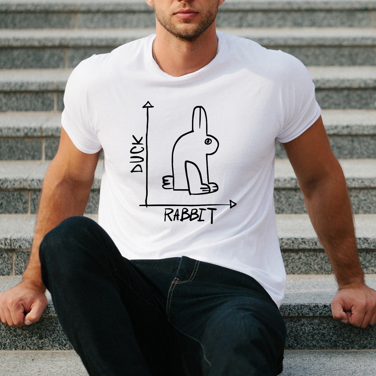 Funny Rabbit Duck T Shirt 100% Cotton Graphic Novelty Unisex Gift Tee UK
