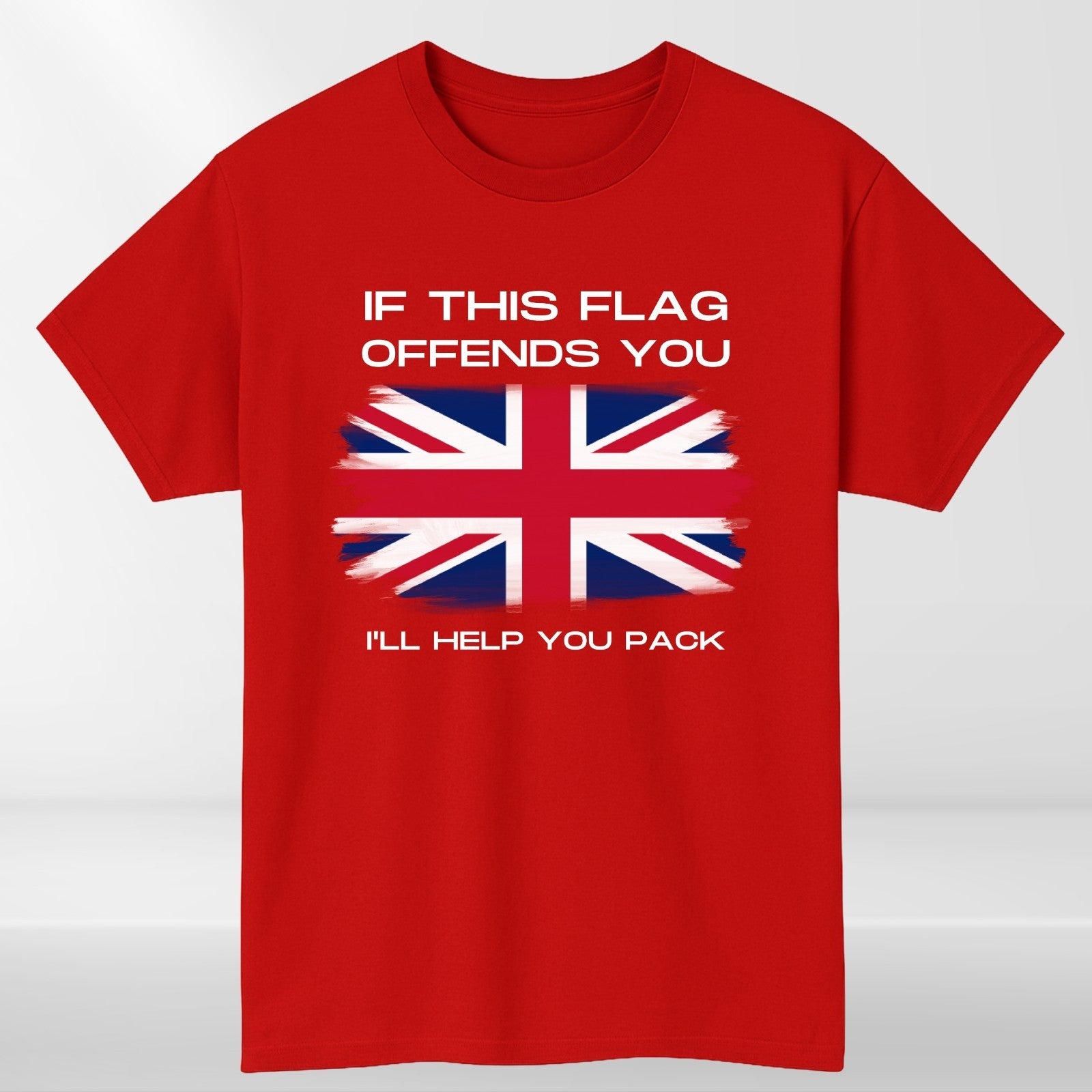 UK Flag Funny Patriotic Graphic Union T-Shirt product view 5