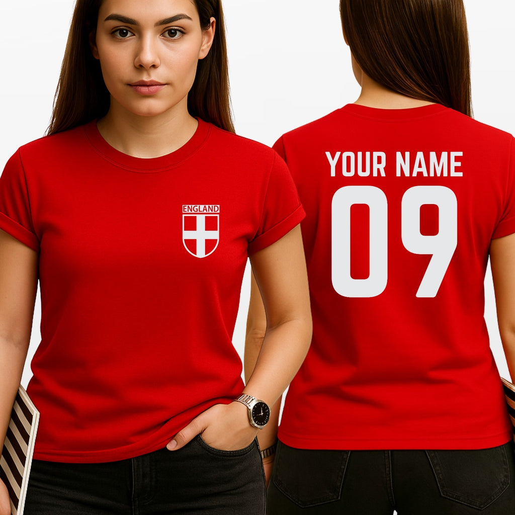 Personalised England Football T Shirt World Cup 2026 Kids Unisex Tee