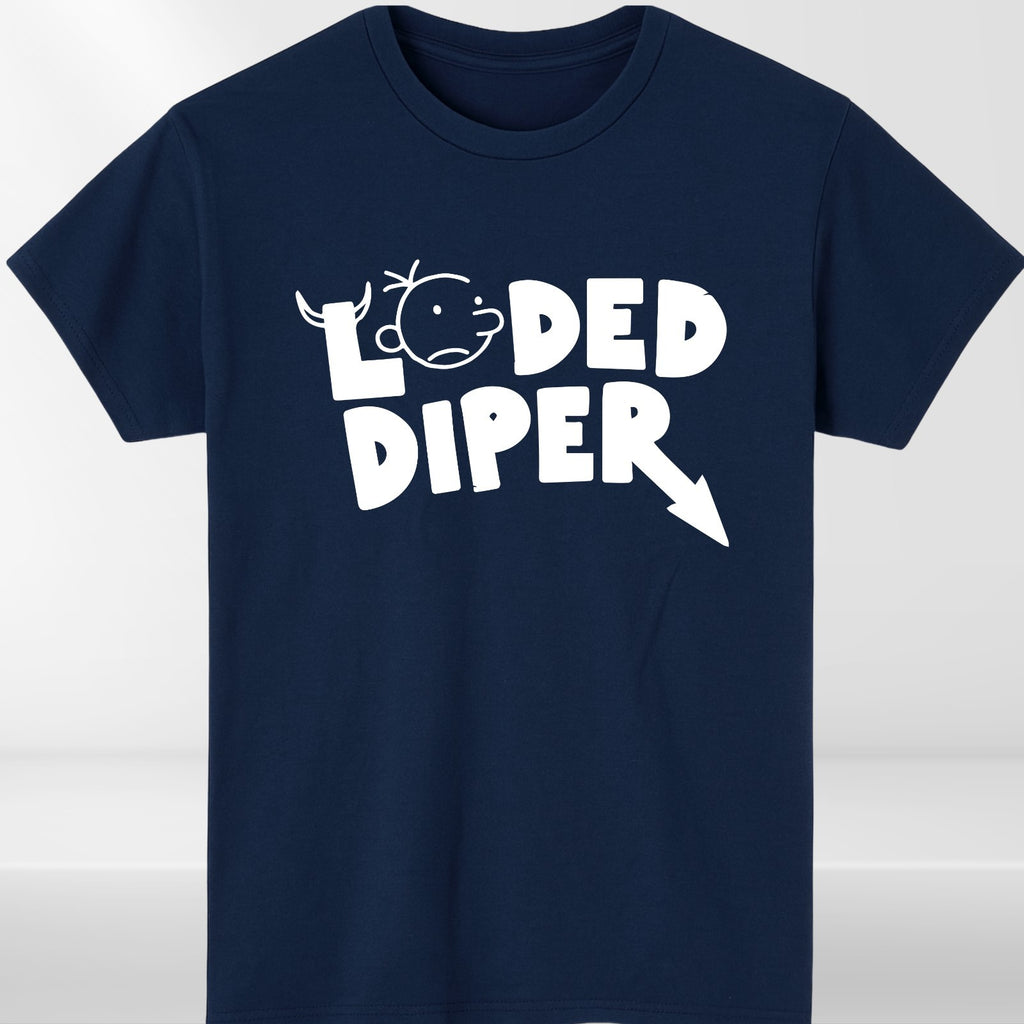 Loded Diper T Shirt Diary Of A Wimpy Kid Book Day Costume Kids Boys Gift Xmas