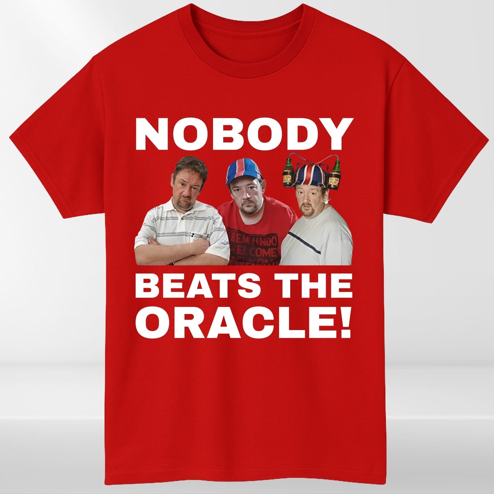 Nobody Beats The Oracle T Shirt Benidorm Geoff Maltby Comedy Unisex Tee UK
