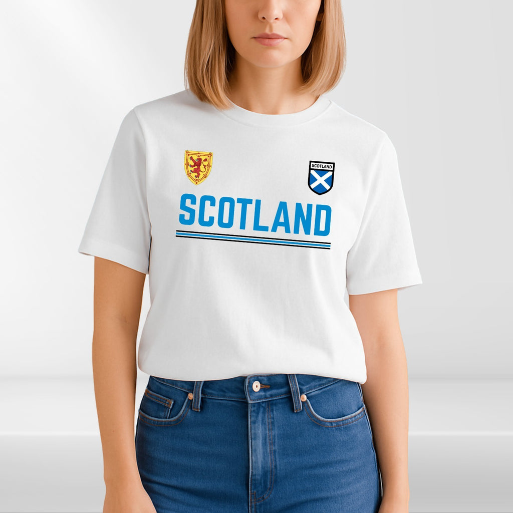Scotland Lion Rampant T Shirt Saltire Retro Football Womens Fan Tee Top
