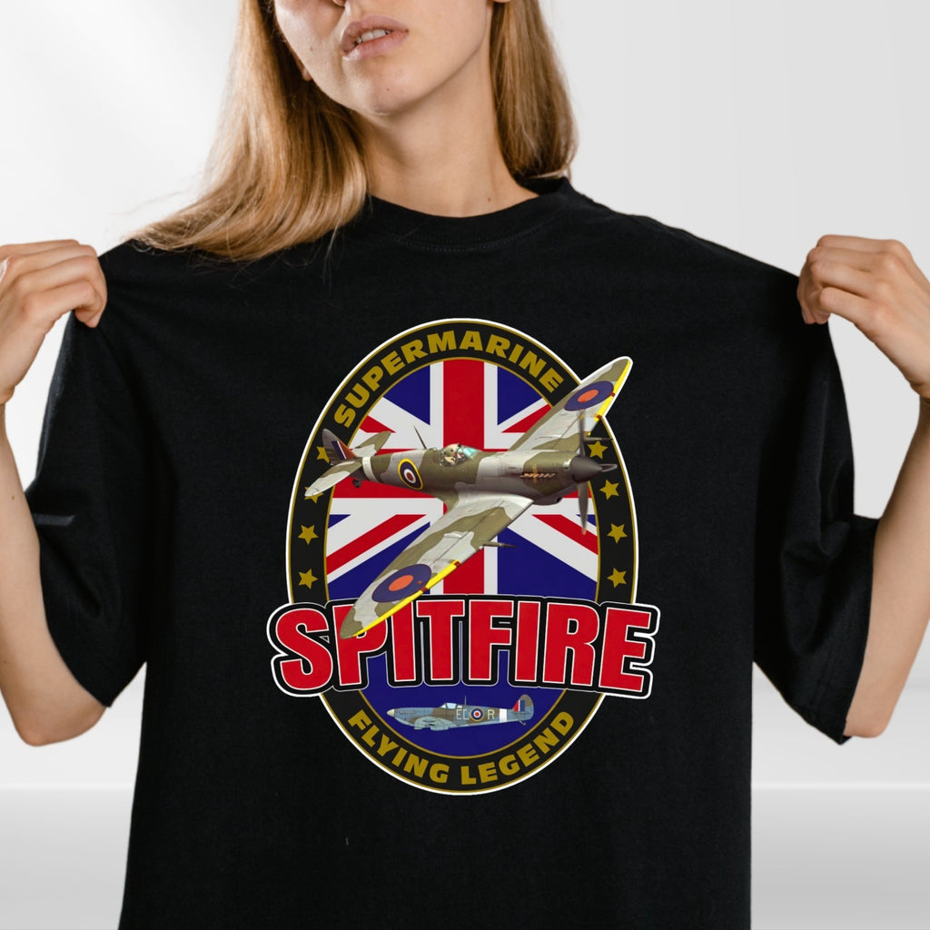 Supermarine Spitfire Aircraft Flying Legend Mens & Womens T-Shirt - Unisex Tee