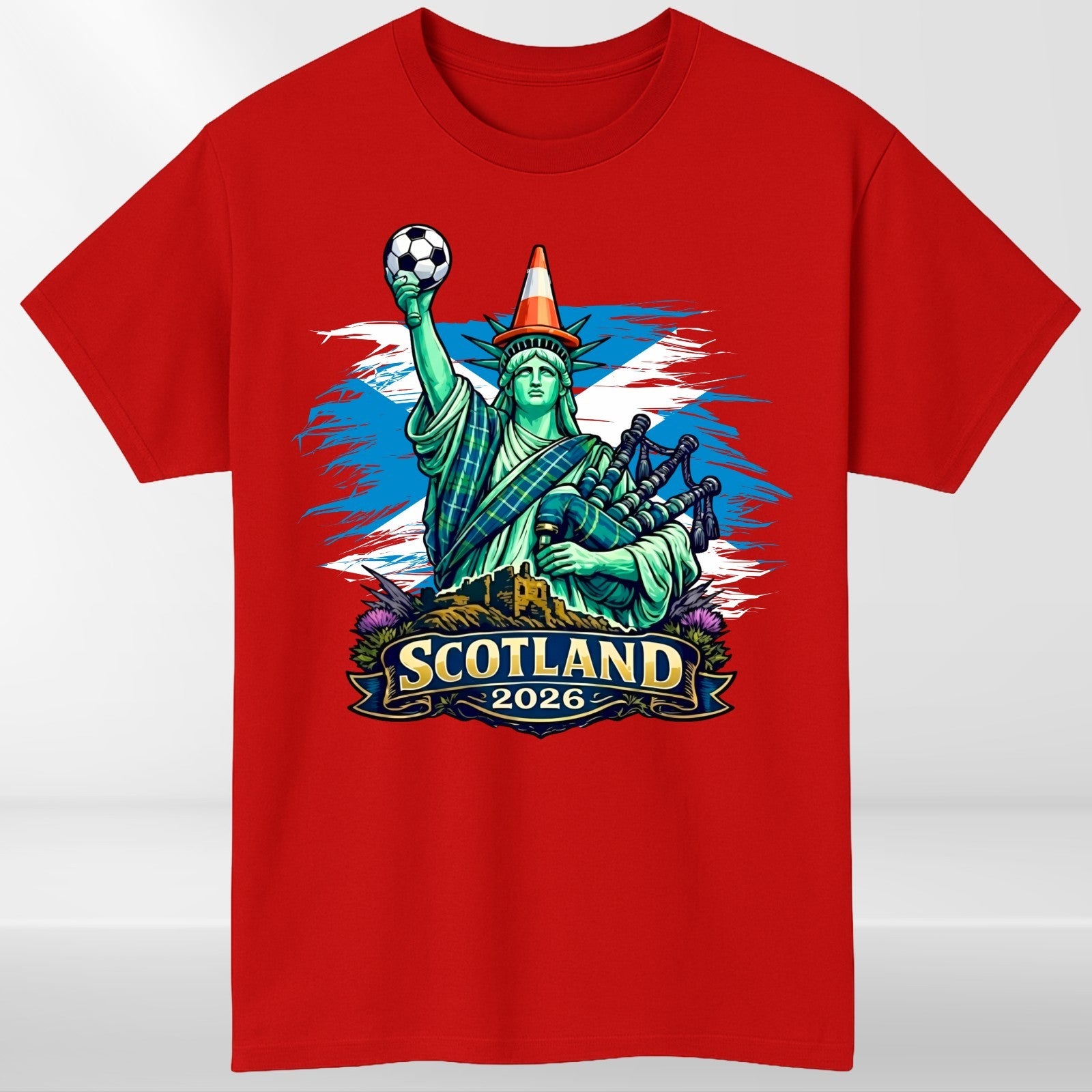 Scotland Football World cup Liberty Cone T shirt 2026 Unisex Kids Gift Tee