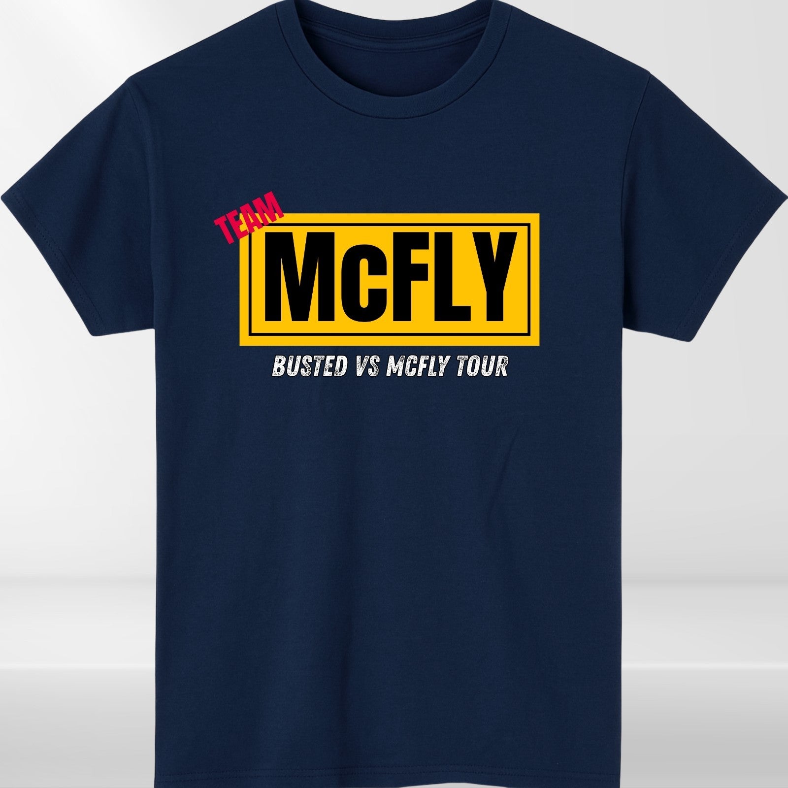 McFly vs Busted Tour 2025 T-Shirt Team McFly Band Front & Back Concert Gift Top