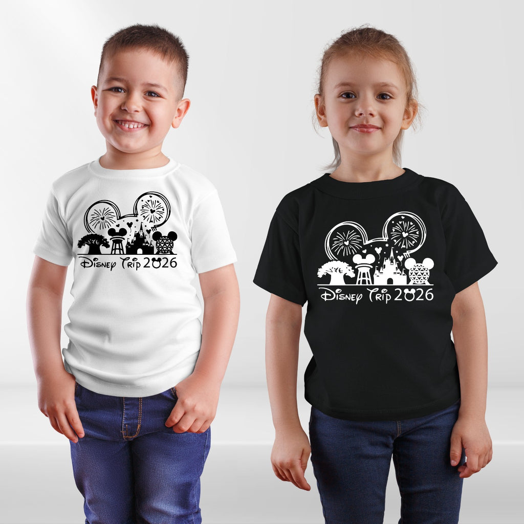 Disney 2026 Family Trip T Shirts Mickey Minnie Matching Disneyland Vacation Tee
