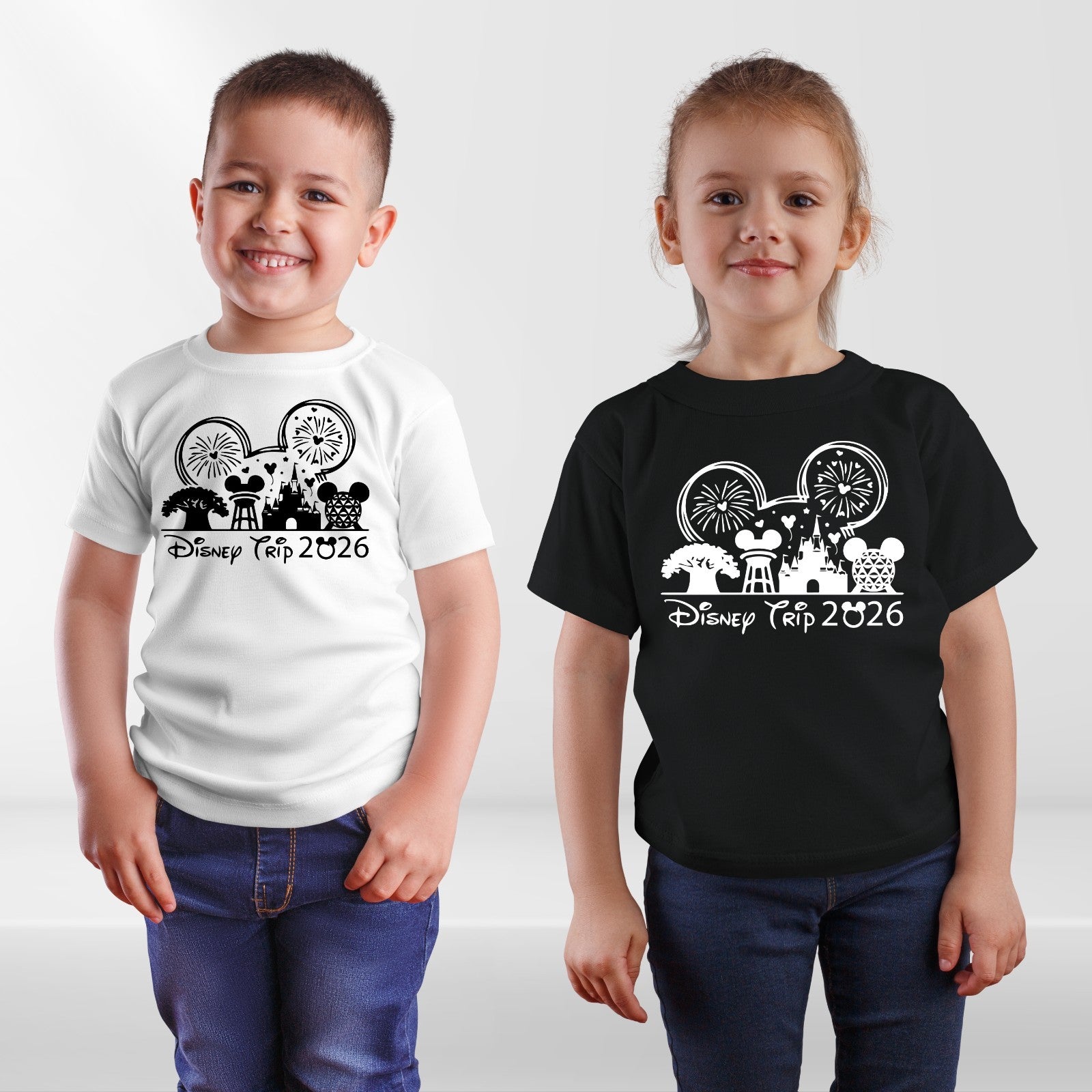 Disney 2026 Family Trip T Shirts Mickey Minnie Matching Disneyland Vacation Tee