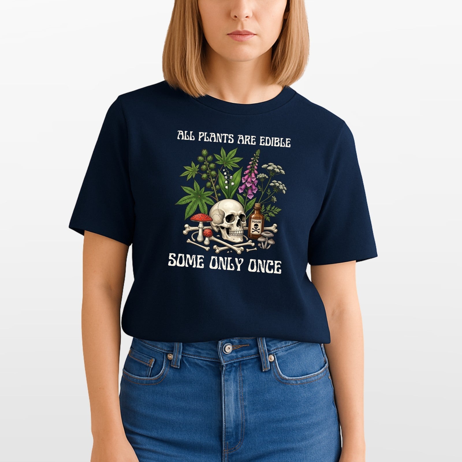 Funny Gardening T Shirt All Plants Are Edible Botanical Unisex Gift Tee UK